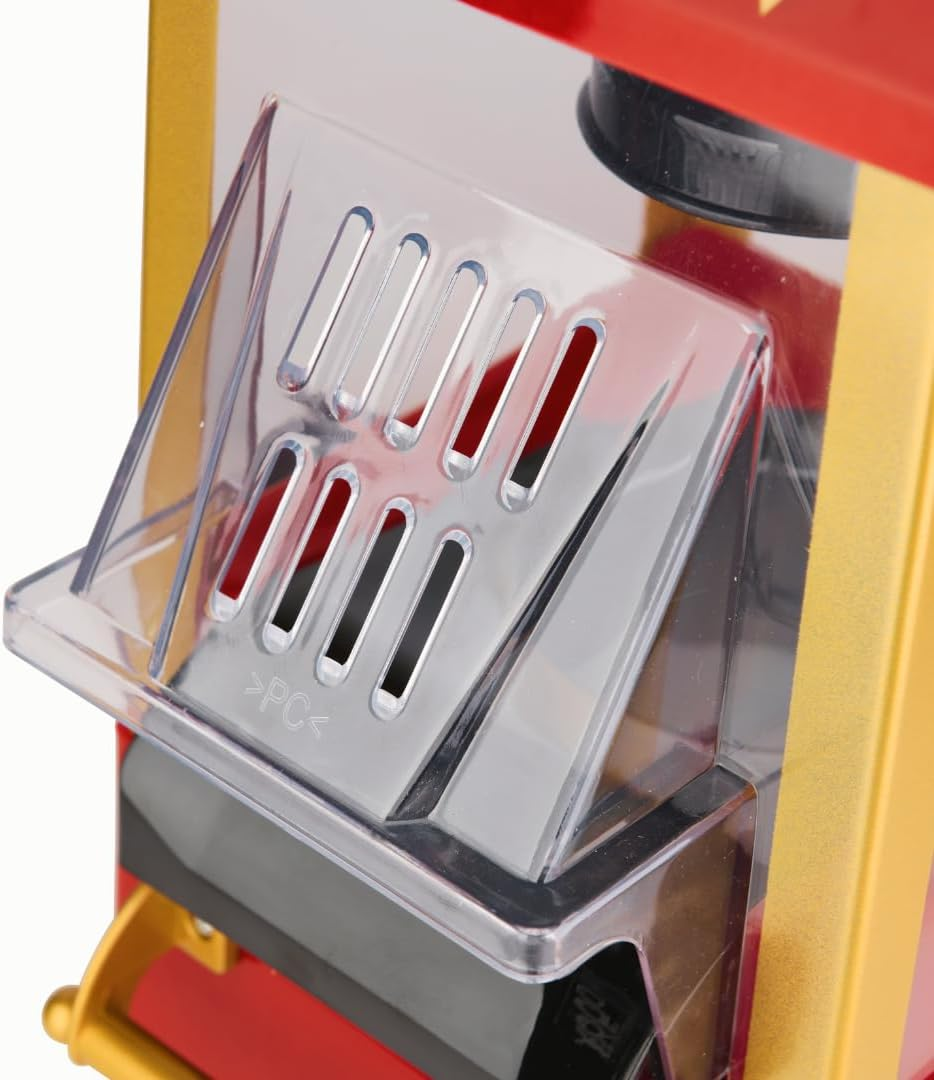 NK Retro Popcorn Maker 1,200 W Hot Air - Popcorn Maker without Oil, 0.3 L Small and Compact, Quick Preparation in 2 Minutes for Home, Vintage Design (Red) image number 5