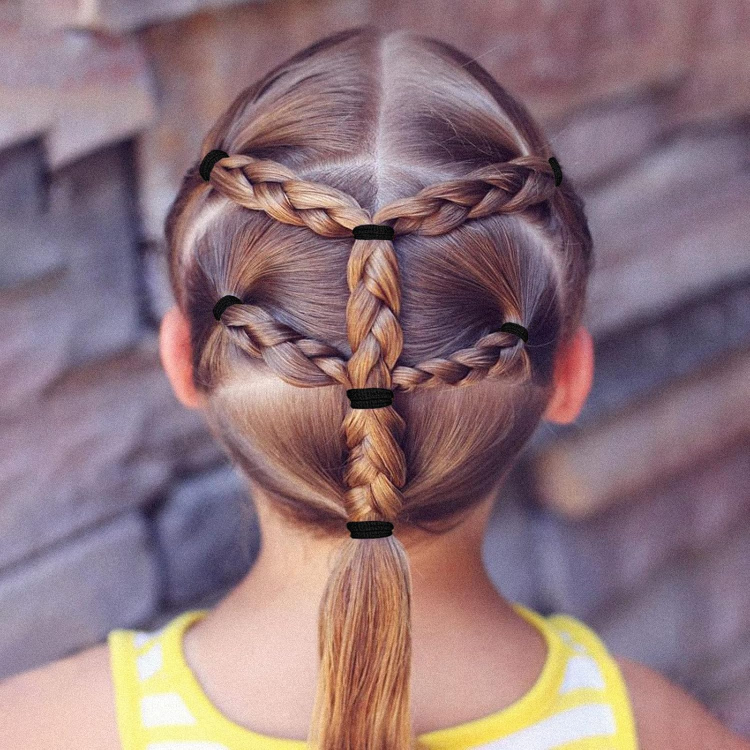 Ondaring 100Pcs Baby Hair Ties, Black Elastic Hair Bands Seamless Toddler Kids Hair Accessories, Mini Ponytail Holders for Girls and Kids (Black) - Ice Cream image number 3