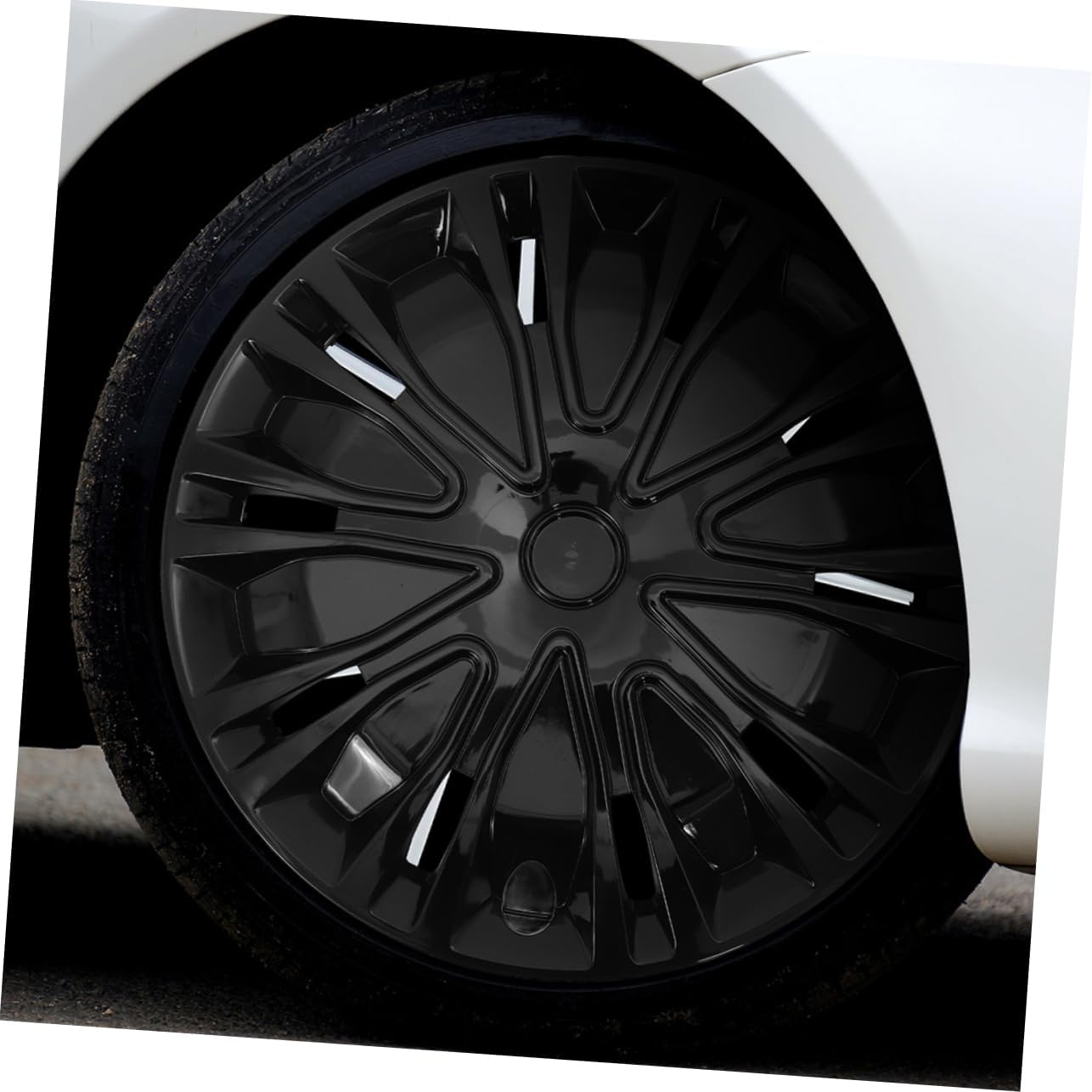 FELTECHELECTR Car Rim Cover Hubcap Wheel Rim Protector Decorative Wheel Cap for Truck SUV Car image number 1
