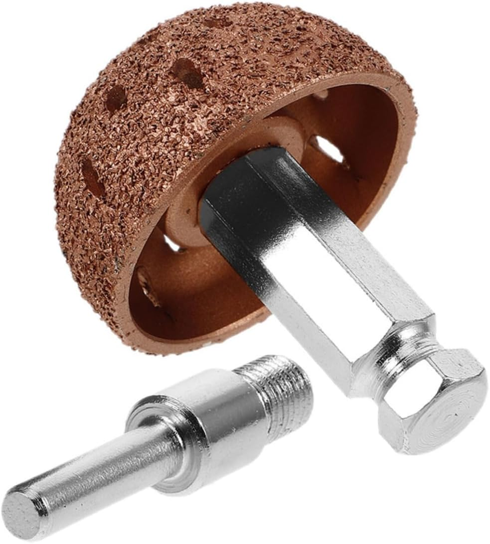 Garneck 3Pcs Tungsten Steel Bowl Type Grinding Tire Buffing Wheel for Tire Repair Includes Low-Speed and High-Speed Rods Grinding Pad Accessories image number 3