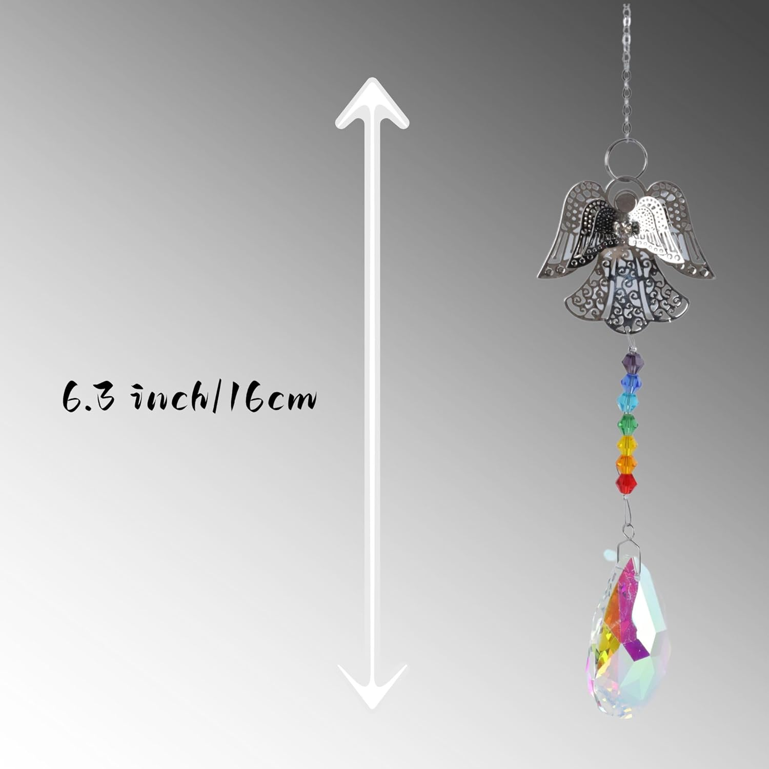 MOTOFITOOL Crystal Sun Catcher for Car, Car Charms Rear View Mirror,Angel Hanging Ornamentcar Sparkling Crystal Prism Decor, Cars Accessories for Women image number 1