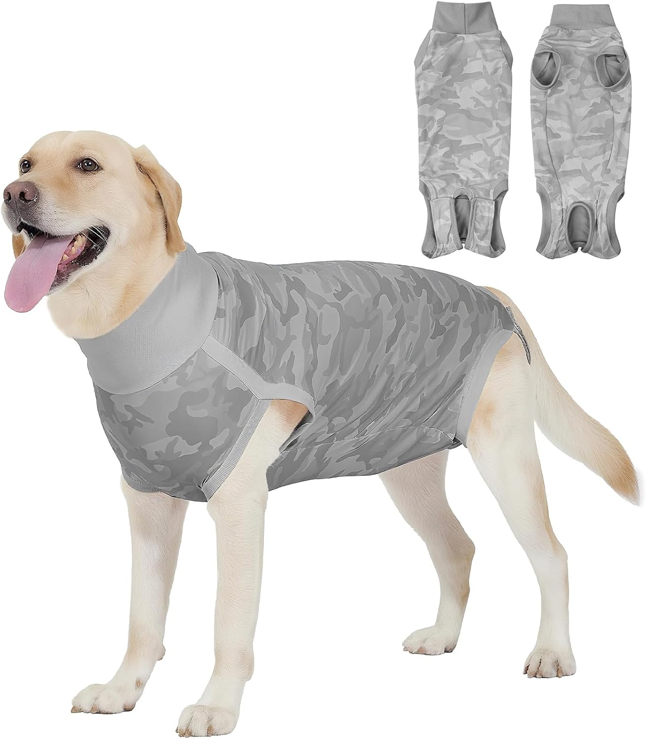 KIKNIN Recovery Suit for Dogs Cats after Surgery, Professional Dog Recovery Suit Abdominal Wounds Bandages for Female and Male Dogs,Prevent Licking Dog Onesies Pet Post-Operative Vest(Light Pink,L)