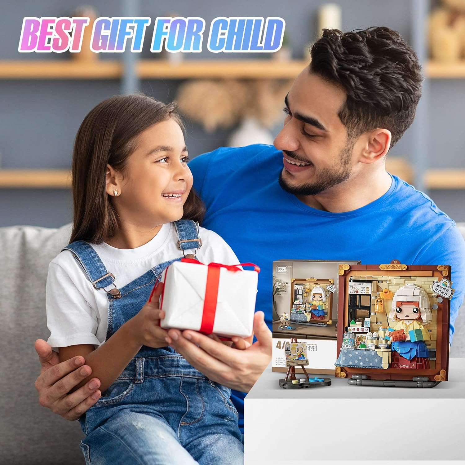 MEIEST Mini Building Blocks 3D World Famous Oil Painting Model Set, Simulation Particles Stereoscopic Painting Collection Building Brick Toy, Home Decor (The Milkmaid) - Girls With Pearl Earrings image number 6