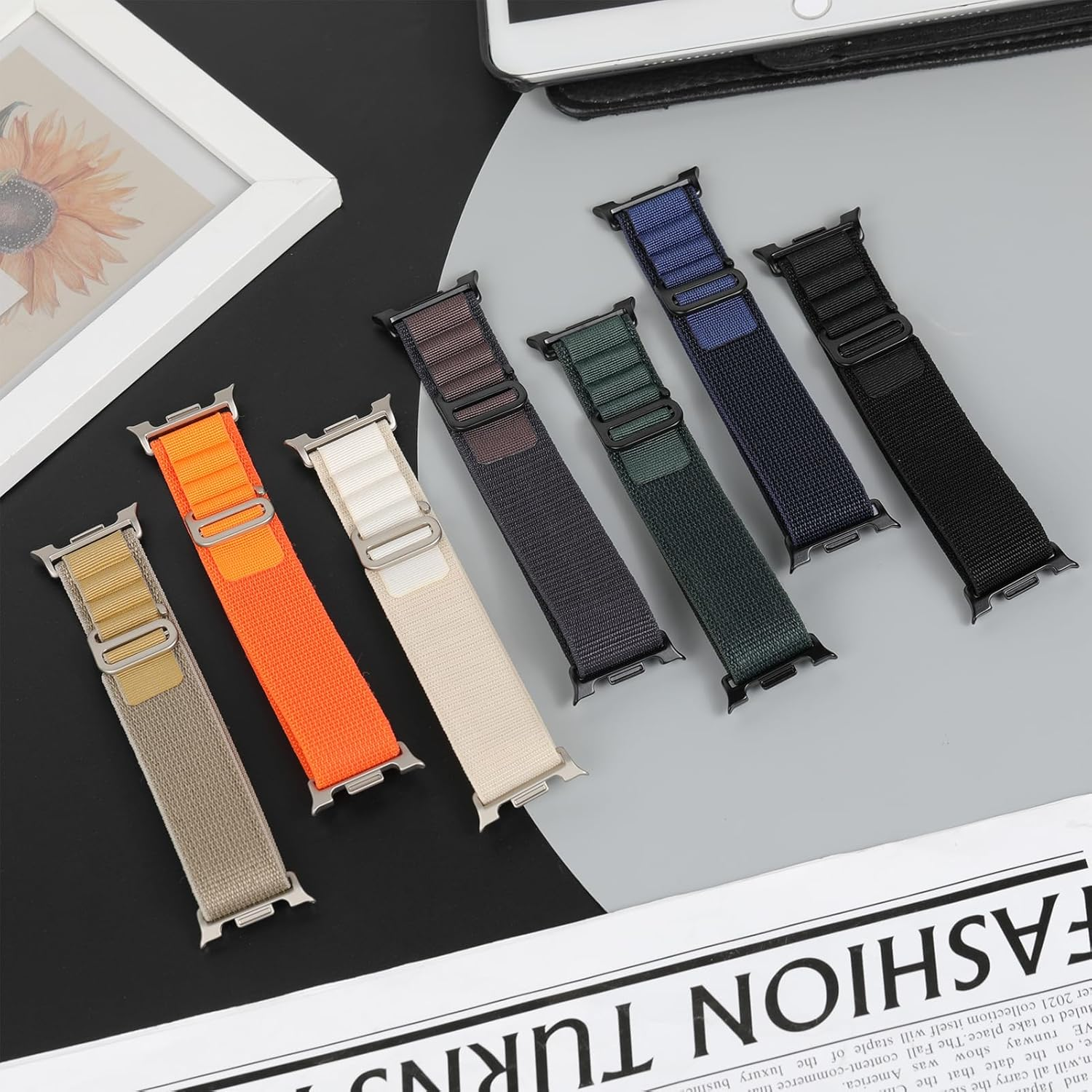 Trail/Alpine Loop Bands for Samsung Galaxy Watch 8 Band 40Mm 44Mm/8 Classic 46Mm Men Women,Rugged Nylon Fabric Sport Strap for Samsung Galaxy Watch 8 Band 44 Mm 40 Mm/8 Classic 46 Mm Wristband image number 6