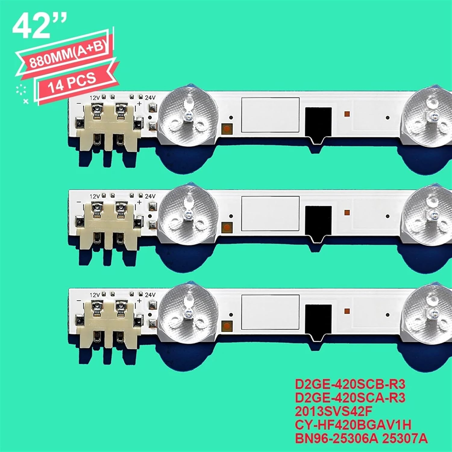 ALMVIS LED Backlight Strip 42Inch 14 Leds for UE42F5000 UE42F5000AK UE42F5300 UE42F5500 UE42F5700 UE42F5030 BN96-25306A BN96-25307A LED TV Light image number 1