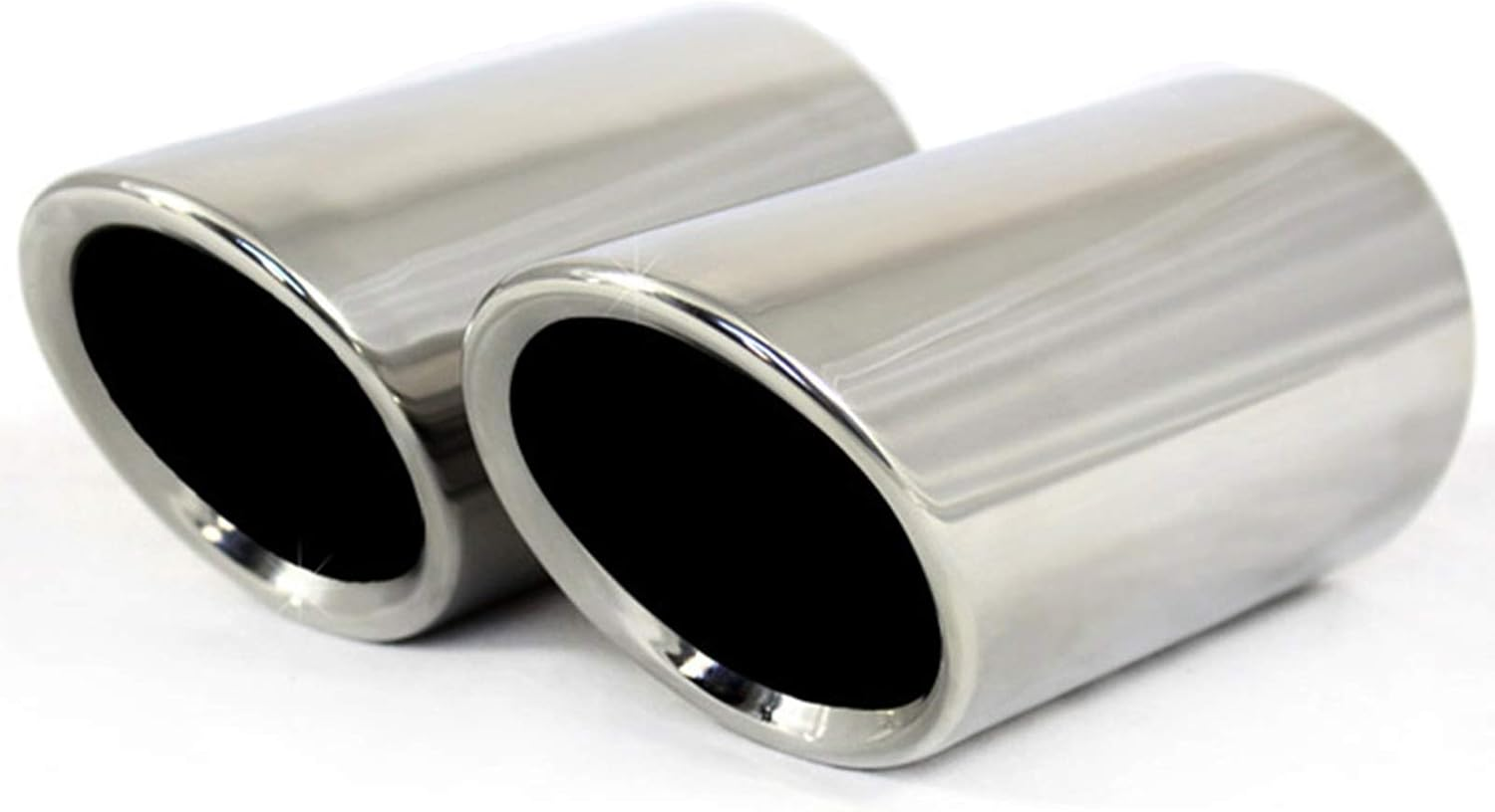 Dsycar Stainless Steel Car Exhaust Muffler Tip Pipes Covers for VW Volkswagen Jetta 2009-2018 / SAGITAR 2011-2015 / Polo 2012-2014 / Golf 7 2013-2015 (Silver)