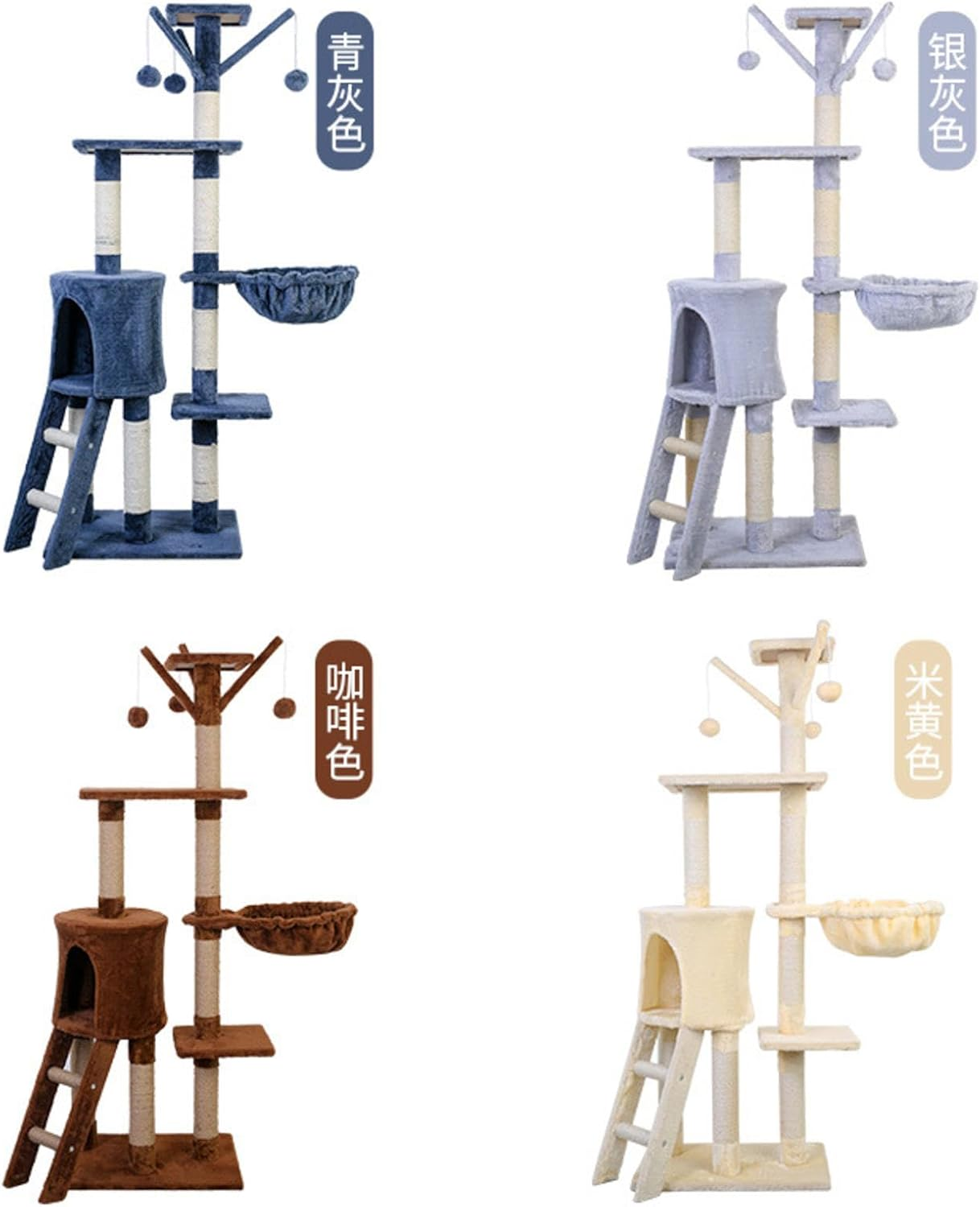 Luxury Five-Layer Large Villa Cat Climbing Frame Four Seasons Integrated Villa Cat Bed Cat Tree image number 2