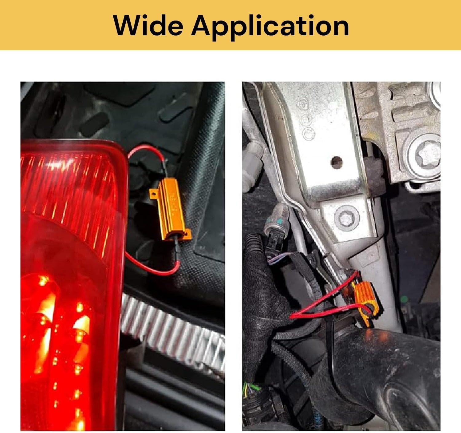 EZONEDEAL 4Pcs 50W 6Ohm Load Resistors - Fix LED Bulb Fast Hyper Flash Turn Signal Blink Error Code