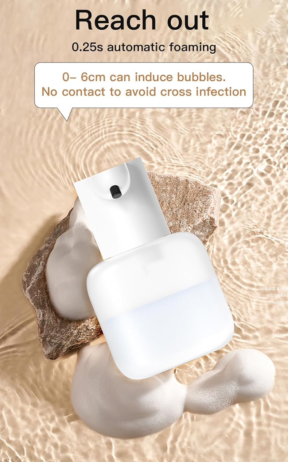 Automatic Foam Soap Dispenser, 420ML Infrared Hand-Free Touchless Soap Dispenser, Rechargeable Wall Mounted Hand Soap Dispenser for Home Bathroom, Kitchen (Foam) image number 6