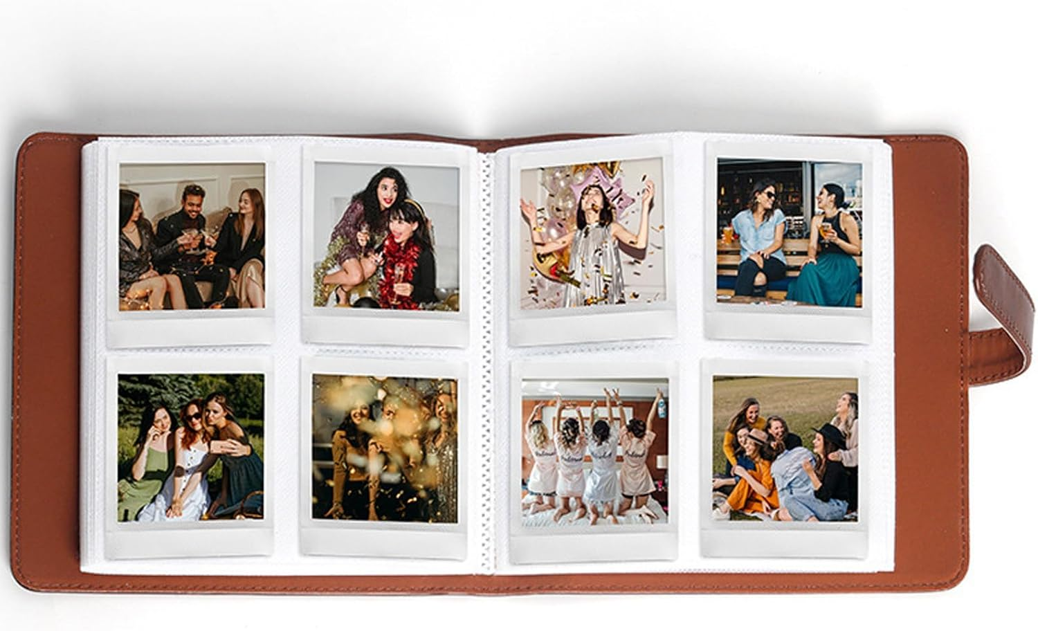 288 Pockets Photo Album for Fujifilm Mini Camera, 3 Inch Album Book PU Leather Photo Album for Mini 12 11 Instant Camera (Brown) image number 4