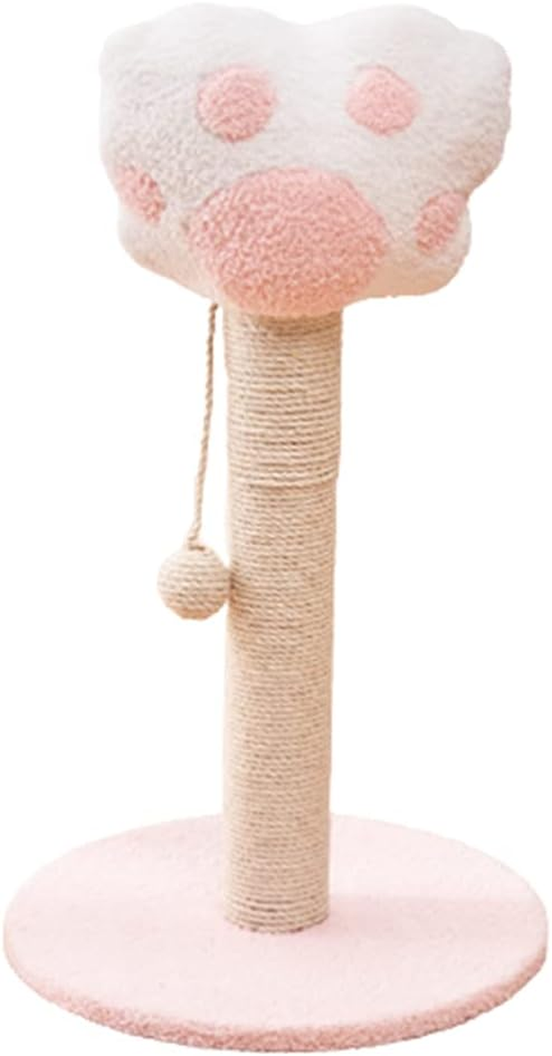 Indoor Cat Tree with Natural Sisal, Protect Your Furniture, Cat Scratching Post with Hanging Ball Toy for Cats Kittens