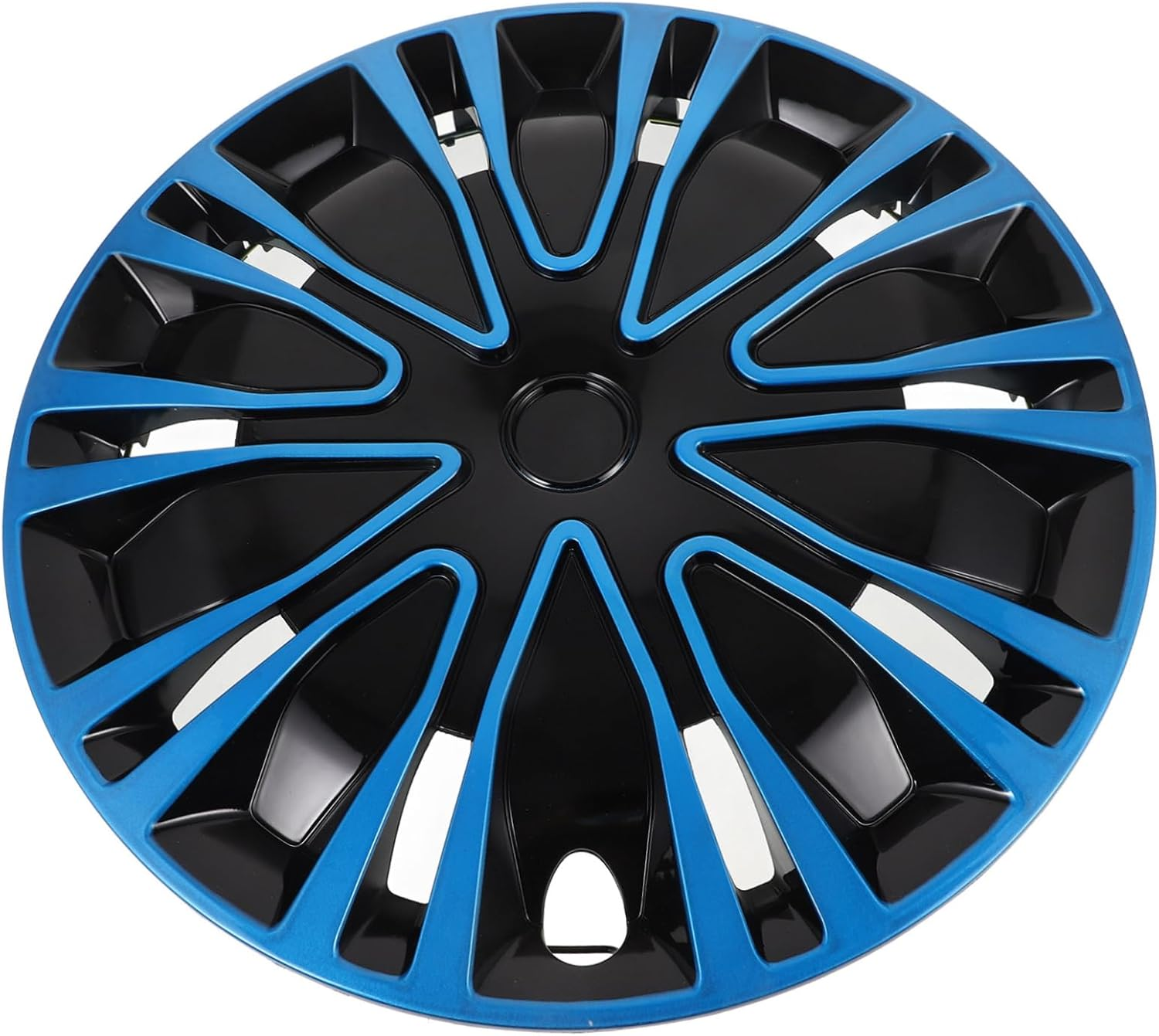 GRIRIW 15-Inch Blue Black Car Hubcap Wheel Cover Universal Automotive Decorative Hub Caps Vehicle Rim Cover for Passenger Cars image number 6