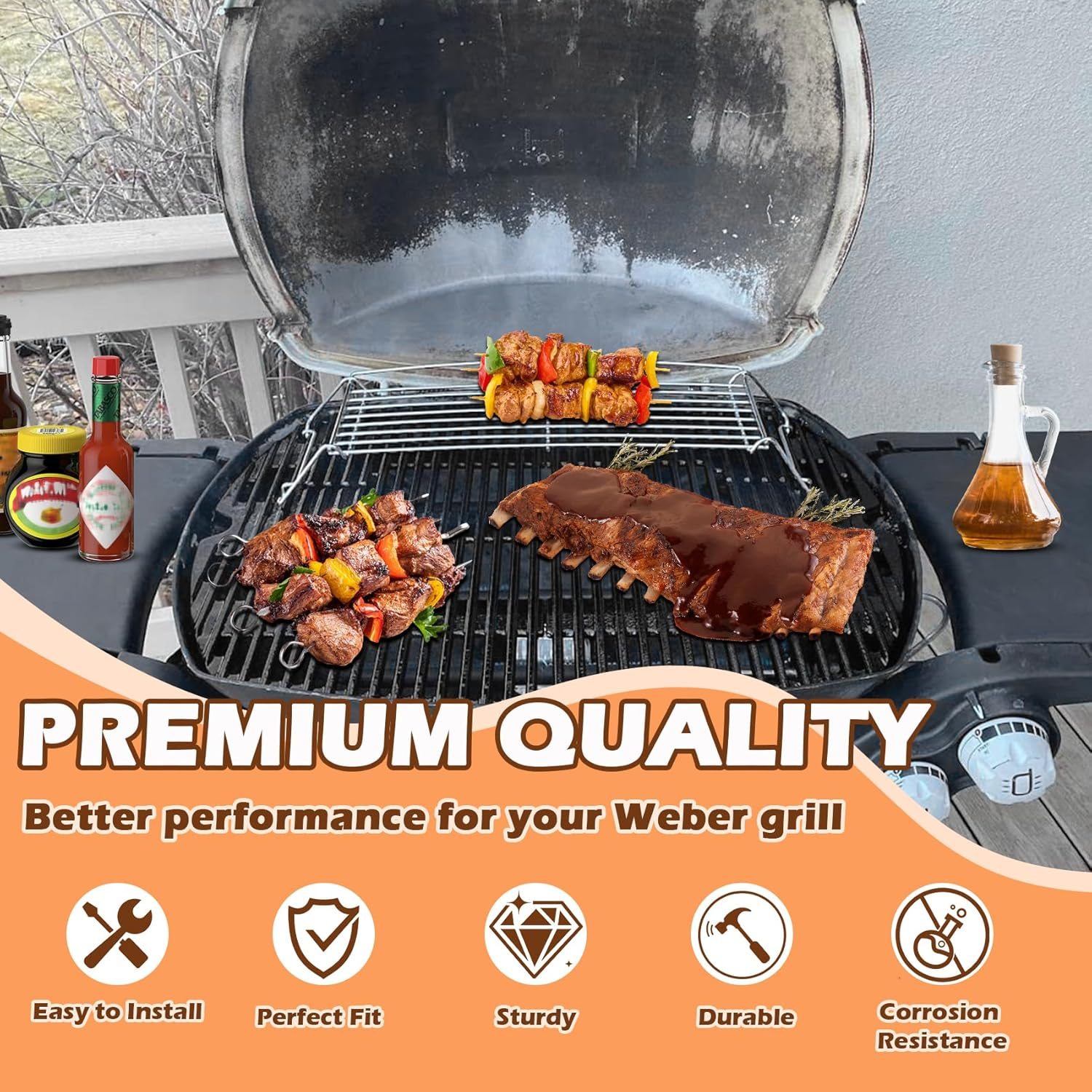 63788 Grill Igniter Kit for Weber Q3200 Q320 Gas Grill Igniter Replacement Parts, Electronic Push Starter Ignition Kit for Weber Q3200 Q320 Portable Grill Starter Replacement Parts 57067001 image number 6