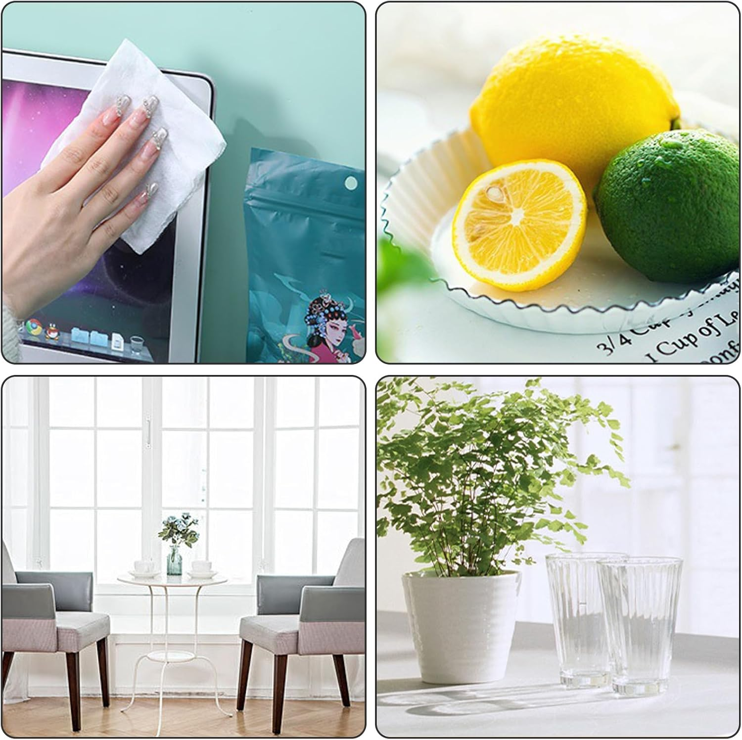 Reignsword 100 Pack Disposable Towels 9.4&rdquo; X 11.8&rdquo;, Soft Face Towelettes for Makeup and Clean, Face Wipes for Travel Camping Hiking Outdoor image number 2