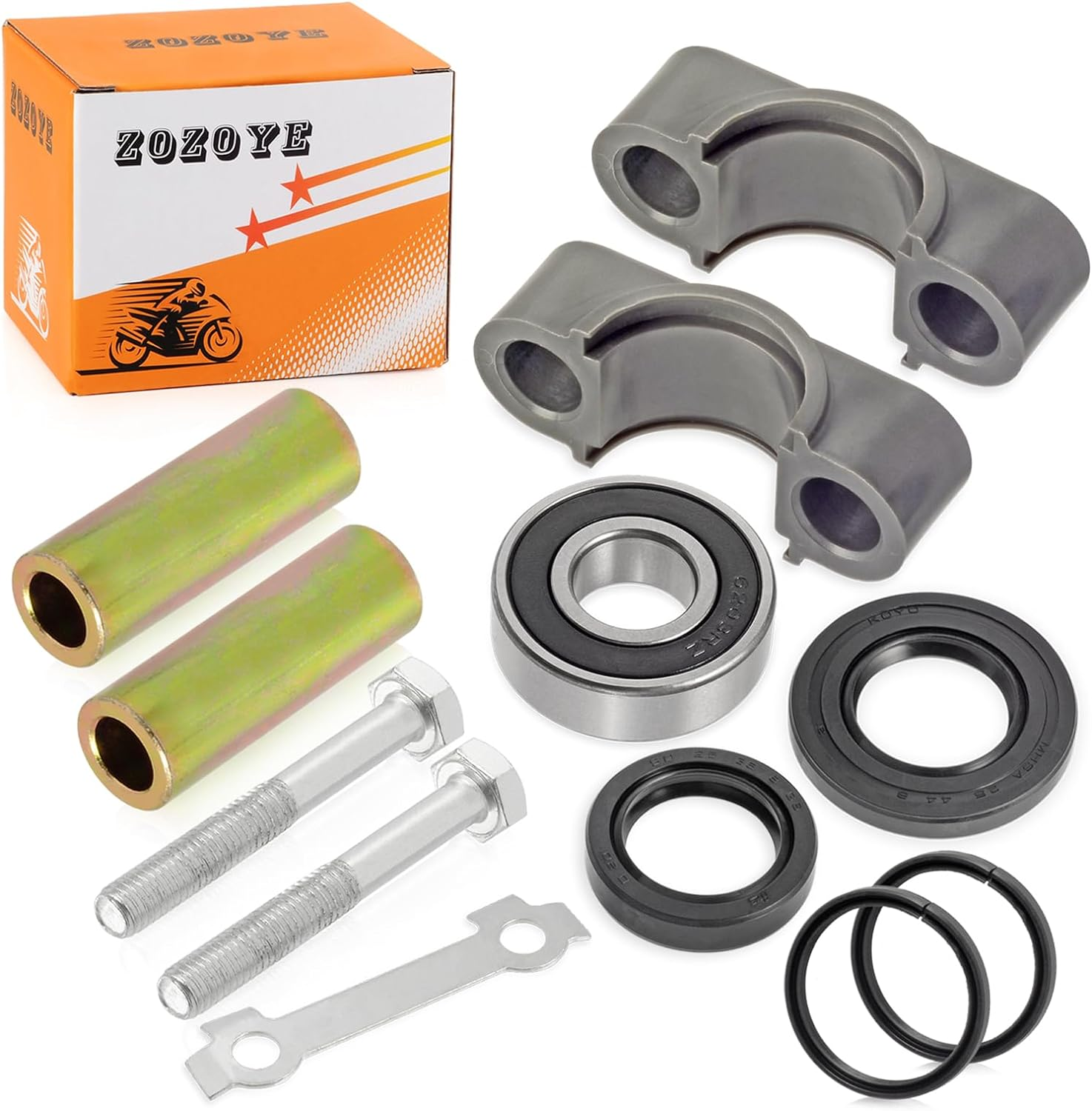 Steering Stem Bushing Bearing Seal BOLT Kit for Yamaha Banshee Blaster Raptor Warrior Grizzly YFM 125 200 250 350 400 450 550 600 660 700 YFZ450 image number 1