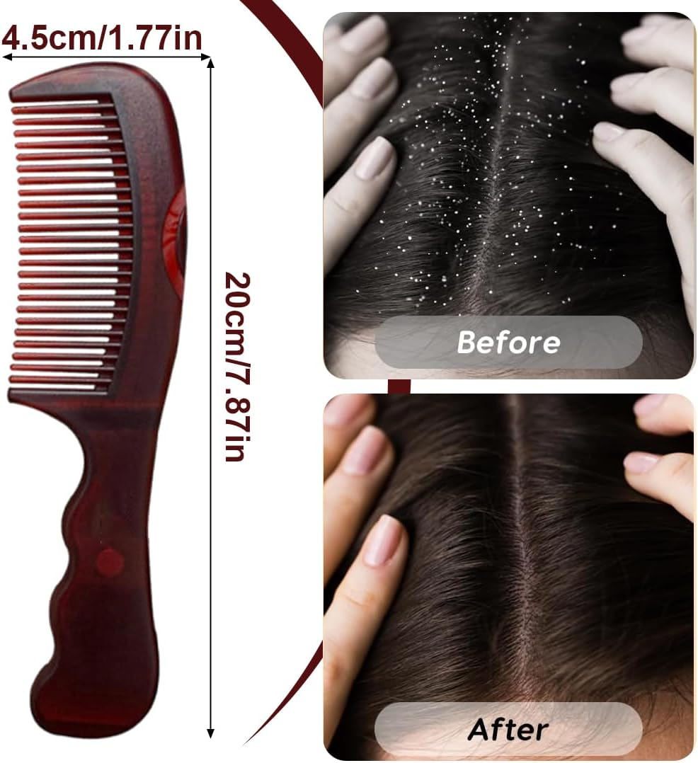 OUDQFCJ Dandruff Comb Dandruff Comb Dandruff Comb Dandruff Comb Fat and Dirt Self-Cleaning Scalp Detox Comb Energy Massage Scalp for Men and Women Pack of 2 image number 4