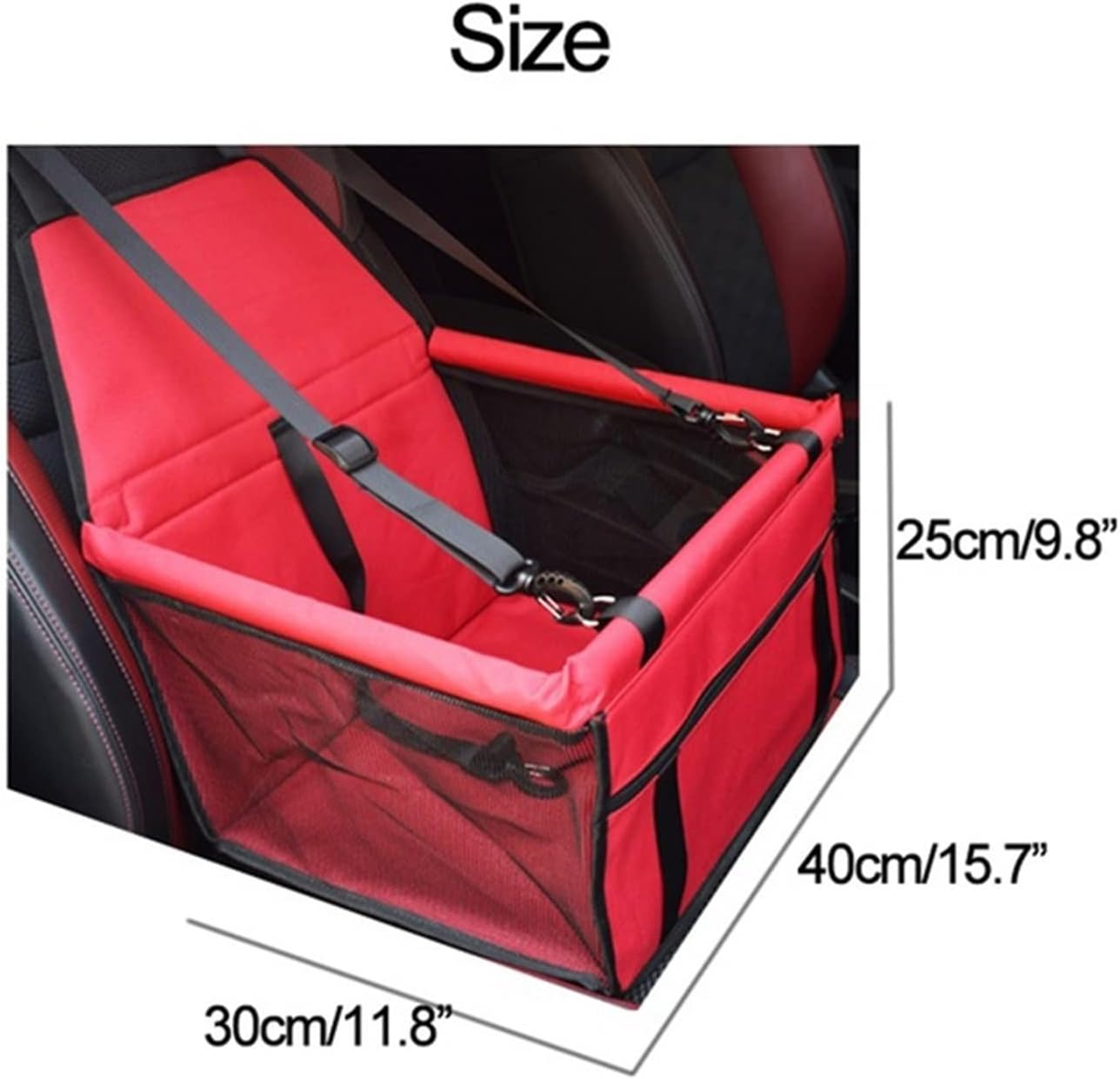 Dog Car Seat Cover Pet Carrier Dog Car Seat Cover Back Hammock Protector Transport Seat Bag Dog Hammock(Size:B-Grey) image number 1