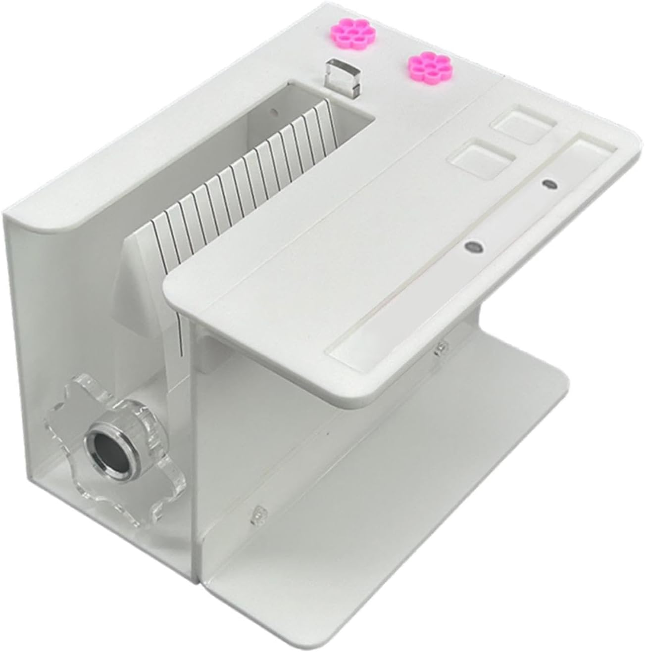 Oshhni Eyelash Flowering Machine,False Eyelash Separator,Acrylic for Women,Portable Making Eyelash Fans,Root Splitter Lash Fan Maker, Pink