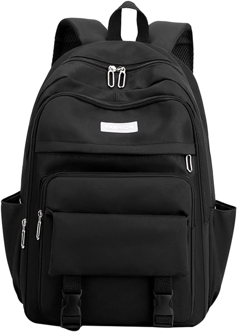 Sellerfun Girls Junior Middle School Backpack Solid Color Casual Daypack Laptop Bag Fit for School Travel Leisure Time