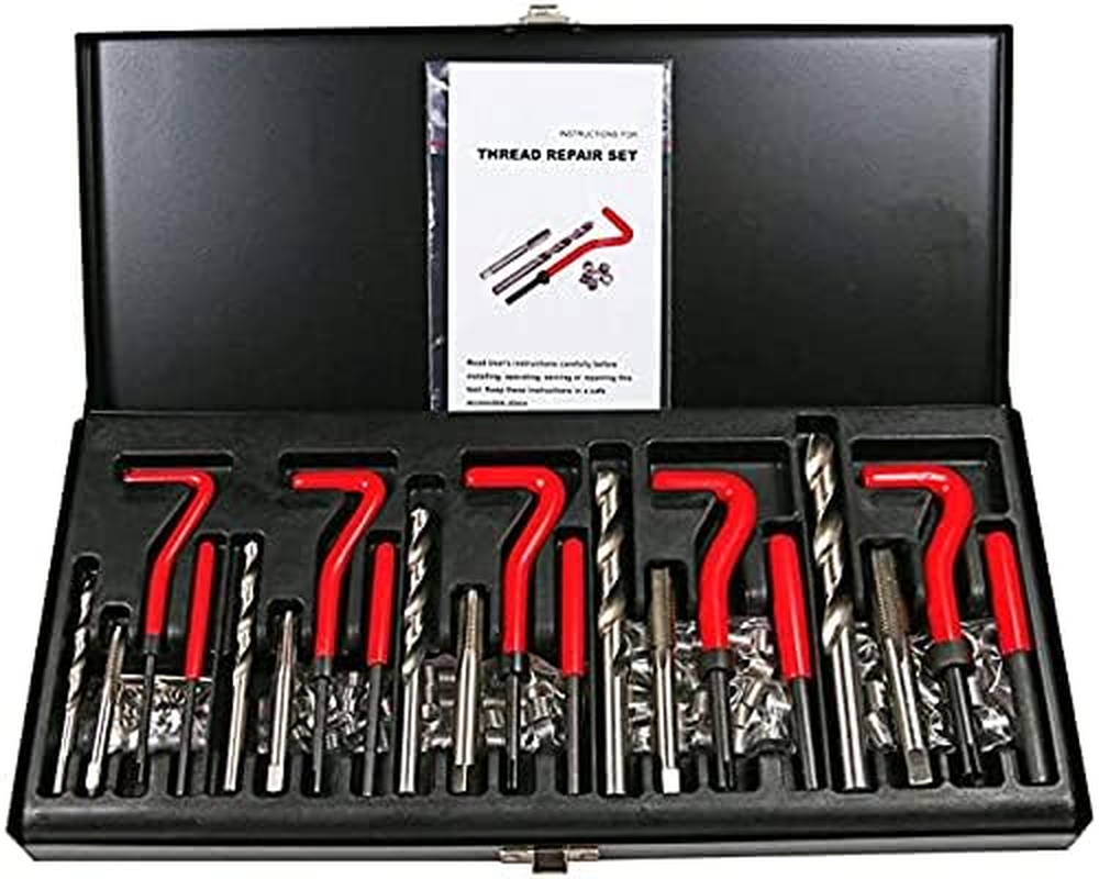 Bestsq 131 Pc Stripped Thread Rethread Recoil Repair Kit Metric M5 M6 M8 M10 M12 image number 2