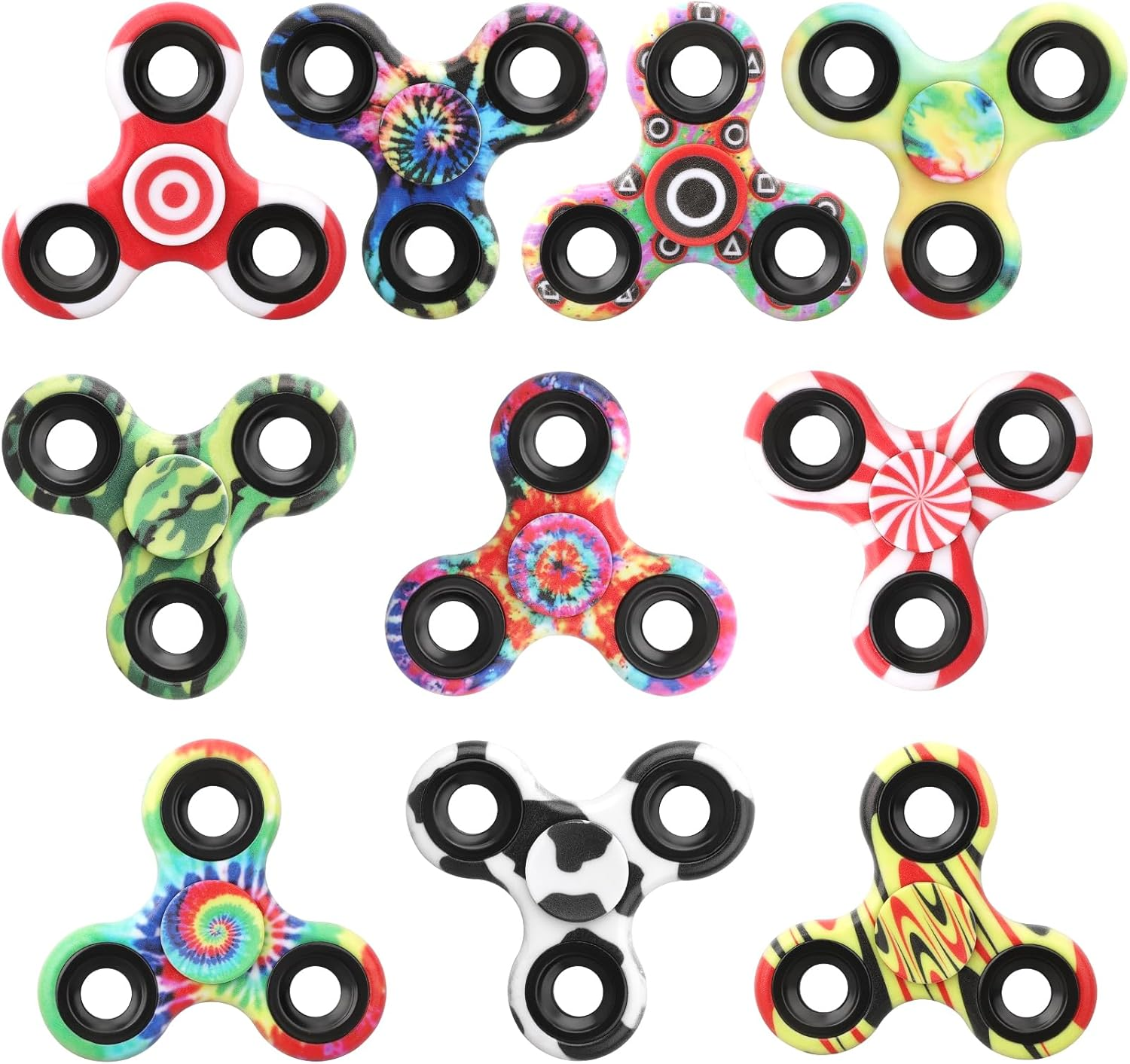 10 Pack Fidget Spinner Bulk for Kid Adult, Metal Tri-Spinner Fidget Toy Set Durable Hand Spinner EDC, Party Favors Supplies Goodie Bag Stuffers Classroom Prizes image number 5