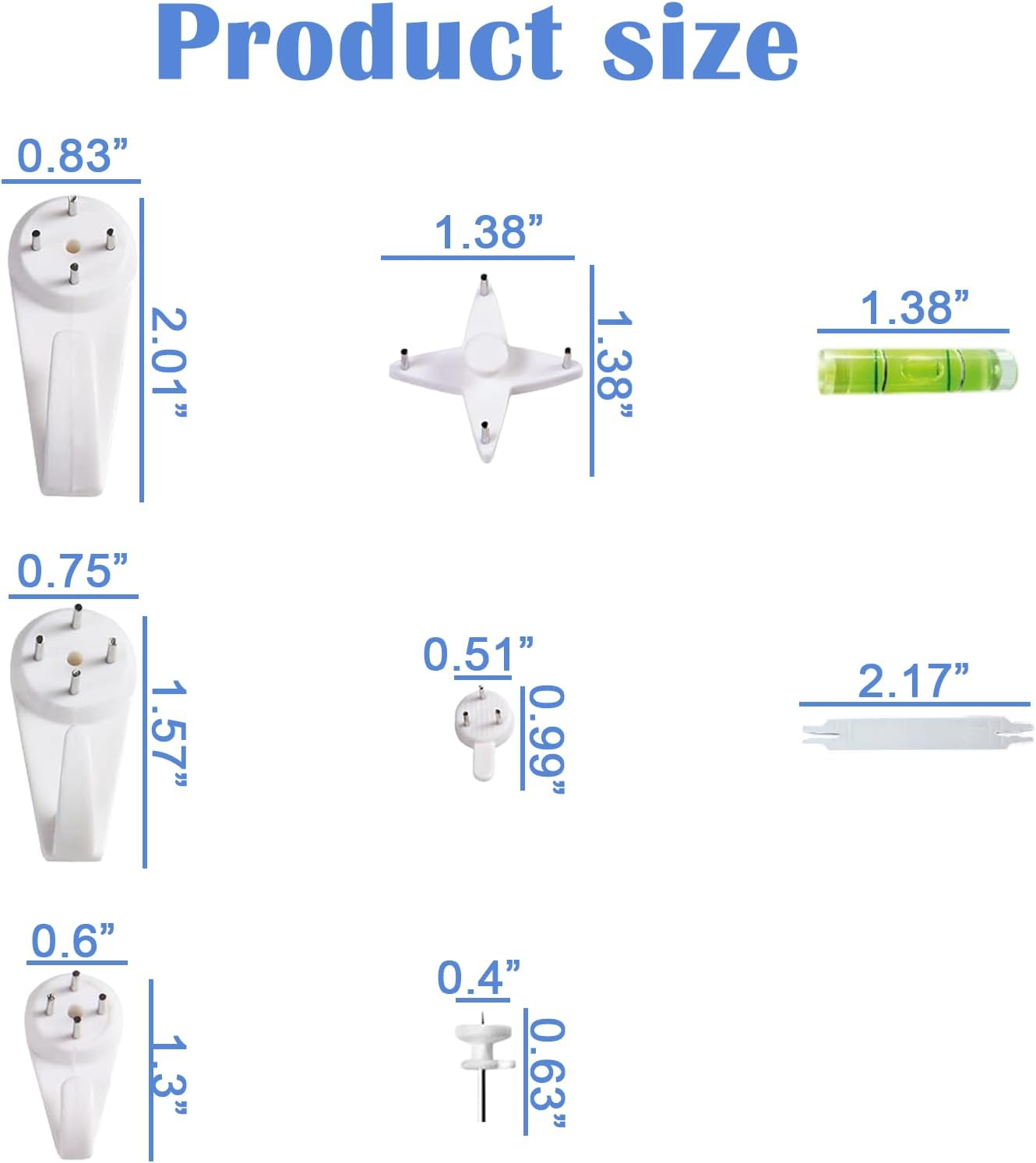 68PCS Picture Hooks, Picture Hanging Kit - Invisible Wall Hanging for Picture Frame, Wall Hook, Suitable for Concrete, Hardwall and Drywall image number 5