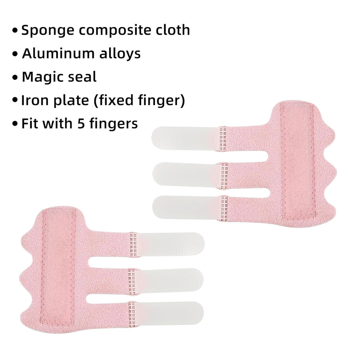 Finger Splint - 4 Pcs Trigger Finger Splints Brace for Broken Finger Protection, Knuckle Immobilization, Straightening Arthritis Pain Relief (Pink) - Pink image number 6