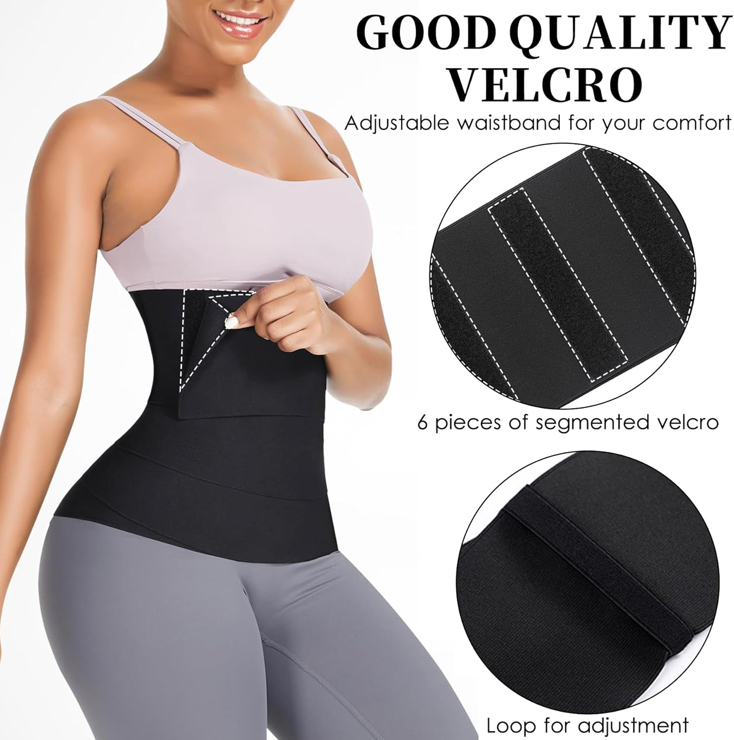 YTJYZB Waist Trainer for Women Weight Loss Tummy Control Sweat Sauna Slim Belly Belt, Adjustable Compression Waist Trimmer Wrap, Body Shaper Waist Cincher Trimmer Belt image number 1