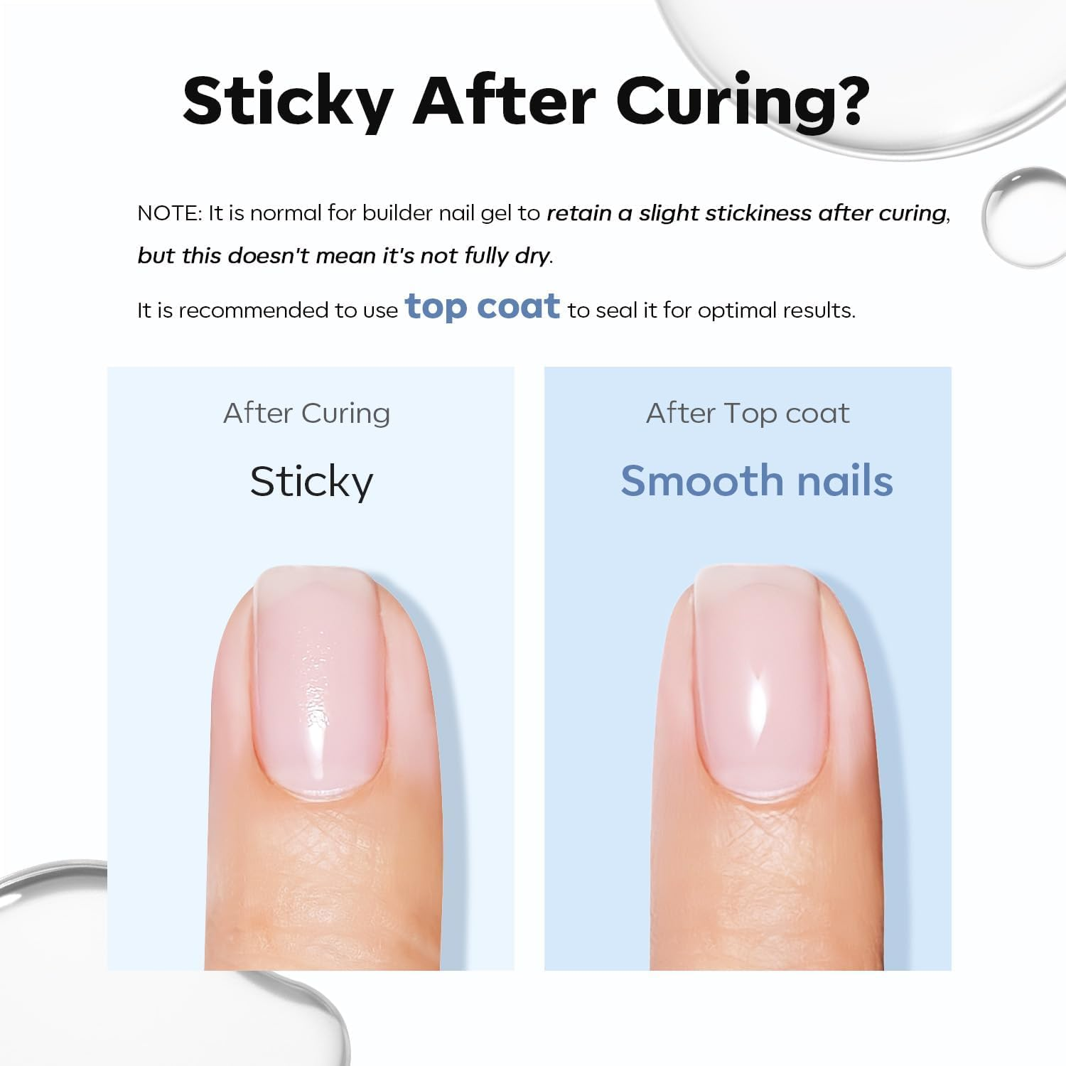 Modelones Builder Nail Gel with Nail Dehydrator and Primer - 3Pcs Clear Gel Builder Acid Free Nail Prep Dehydrate & Bond Primer for Nail Thickening Apex Building Nail Extension, LED Nail Lamp Cured