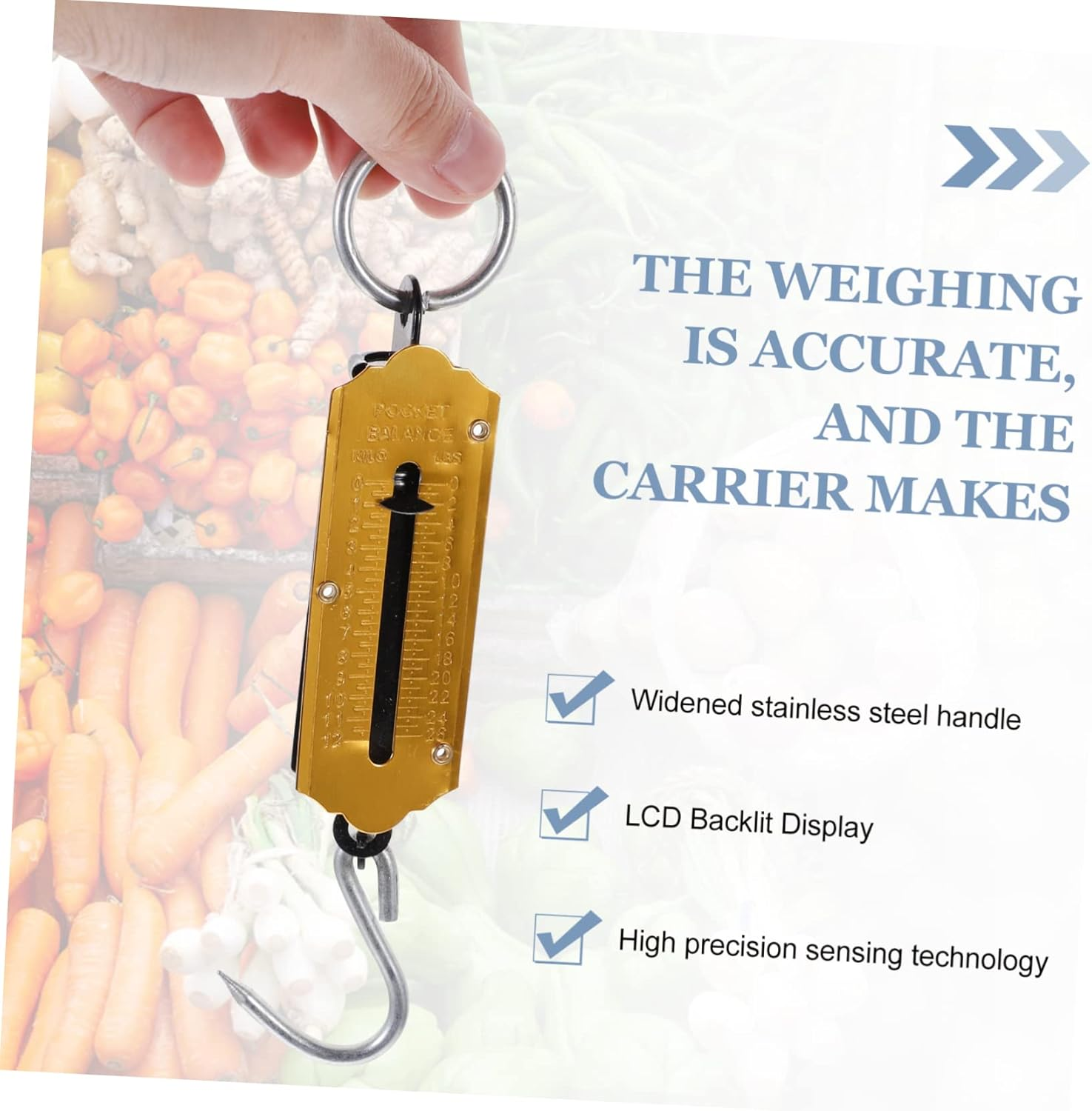 ABOOFAN 3Sets Travel Scales for Luggage Spring Scale Kg/Lb Conversion Portable Handheld Weighing for Home Outdoor 2Pcs*3 image number 3