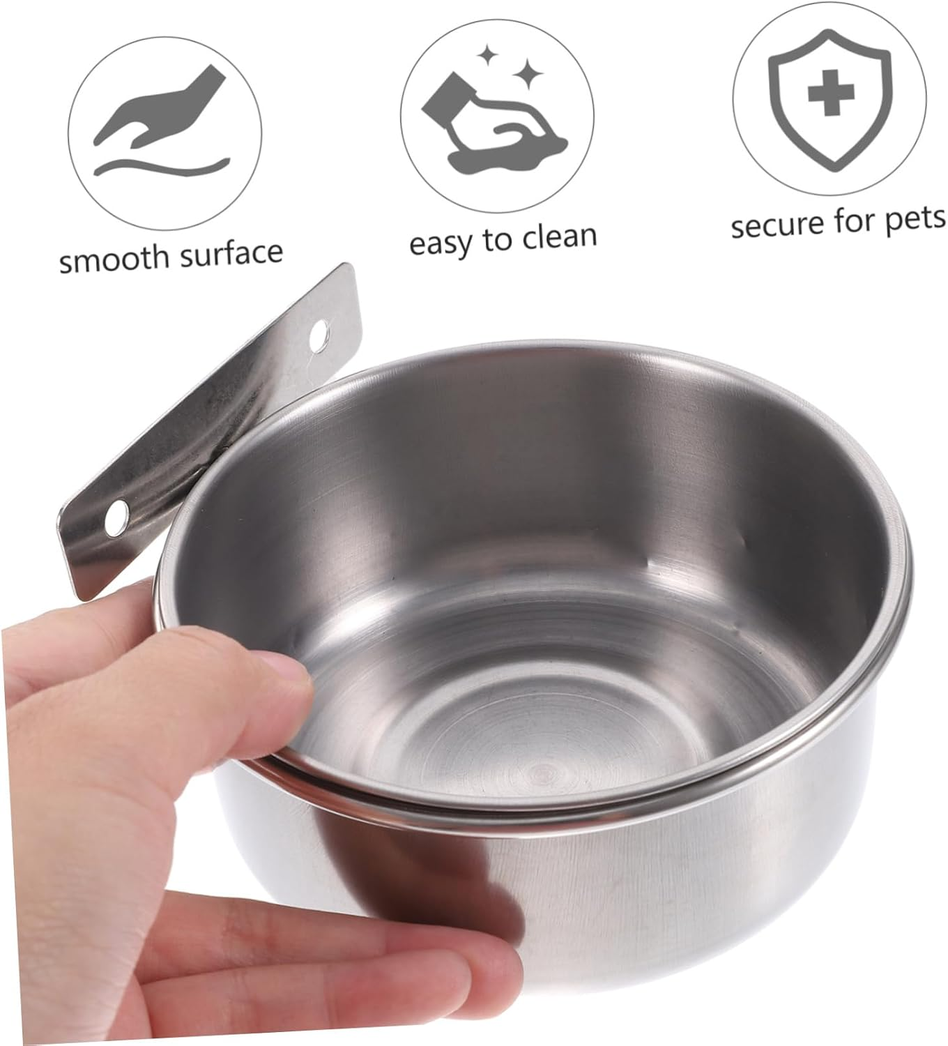 Feeding Bowl Dispenser for Hanging Pet Food Dog Food Bowl Portable Pet Cage Dog Food Water Bowl Harness Water Dispenser for Pets Non-Slip image number 2