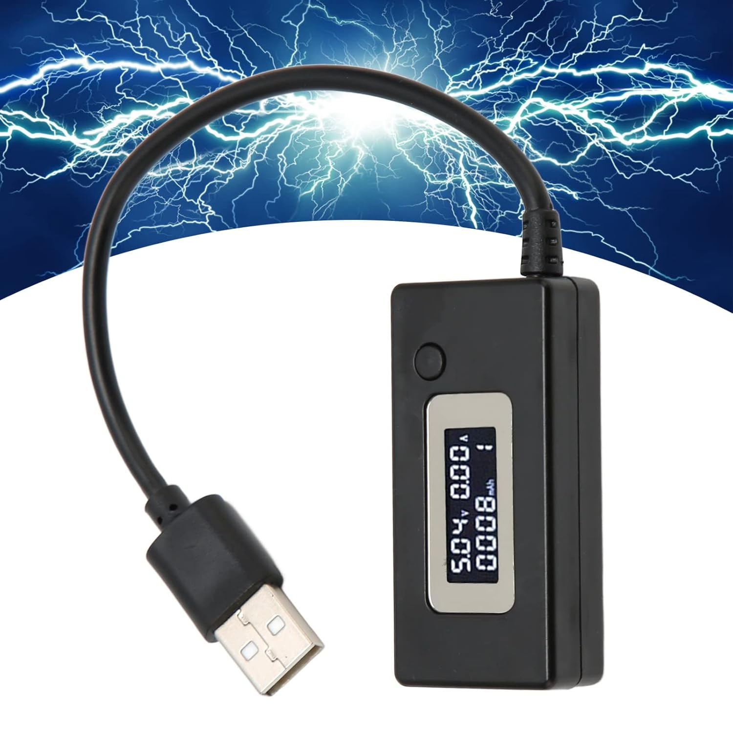 USB C Power Meter Test, 50Ma‑3500Ma Digital Multimeter Voltage Current Tester with LCD Display, USB Cable Charger Detector image number 6