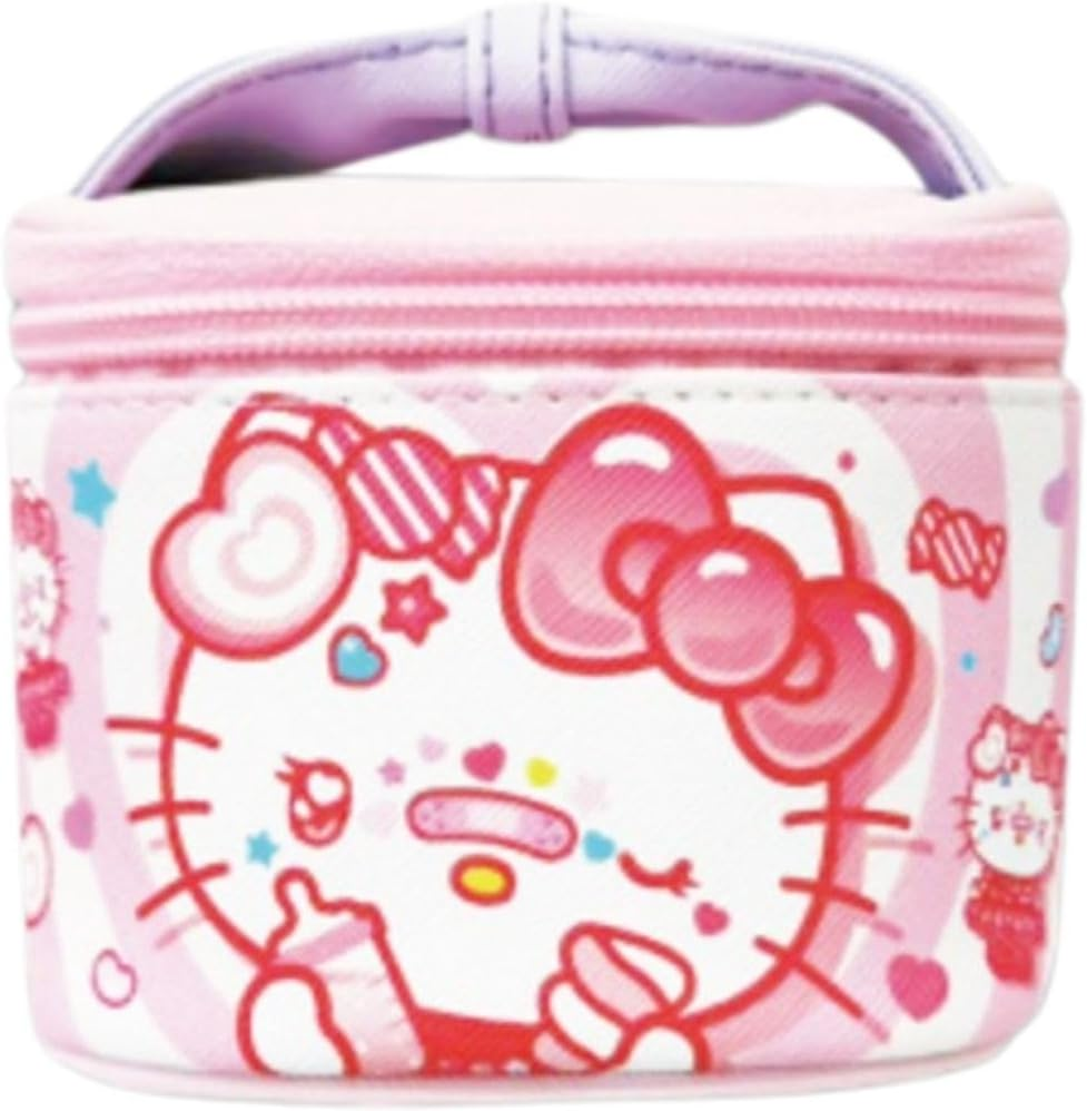 Hatayama Shoji Sanrio 34203141 Decora Kitty Mini Vanity Pouch, Approx. H 3.1 X W 4.1 X D 3.3 Inches (8 X 10.5 X 8.5 Cm)