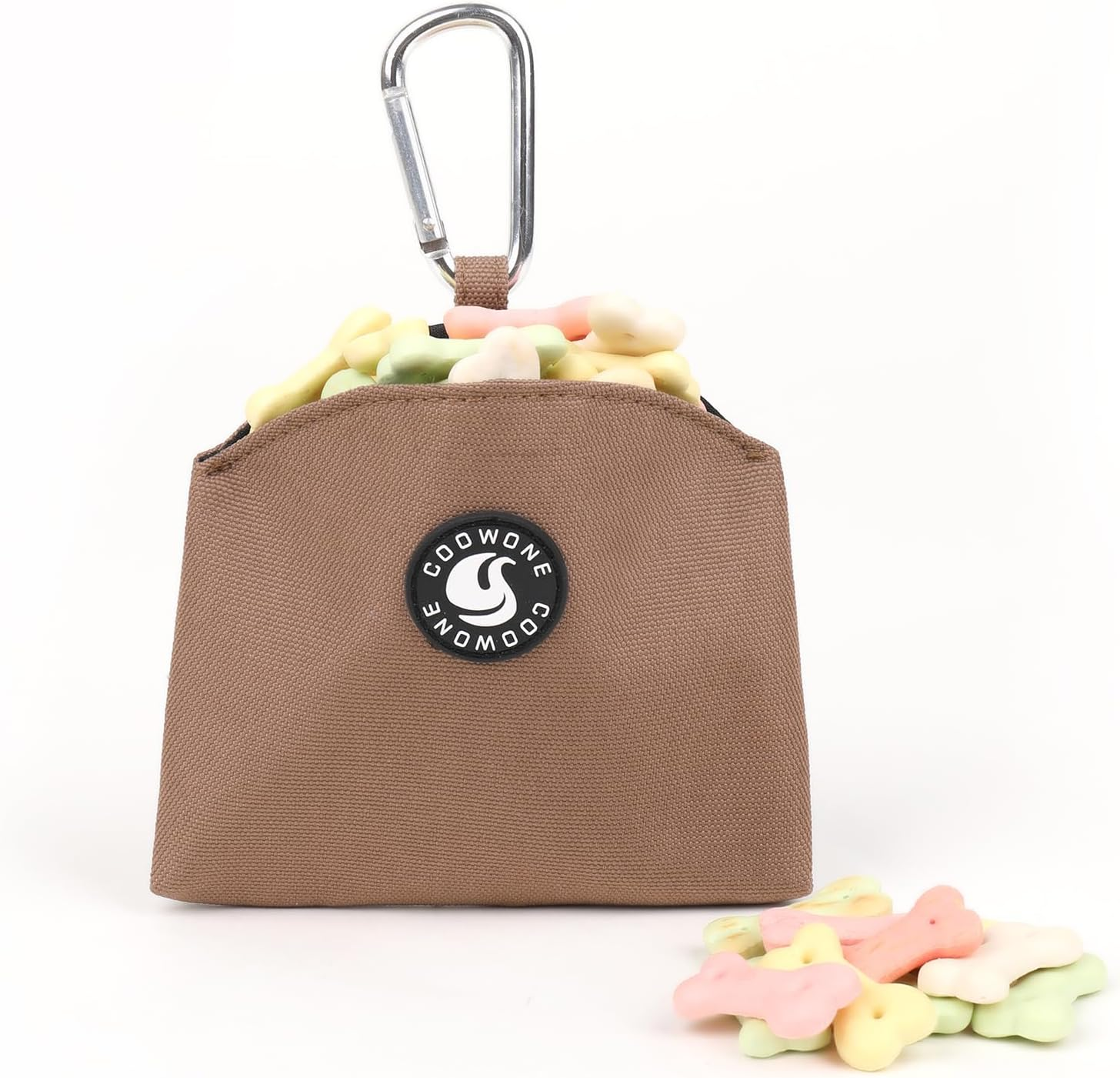 COOWONE Dog Treat Bag with Magnetic Opening - Pink, Small, Minimalist