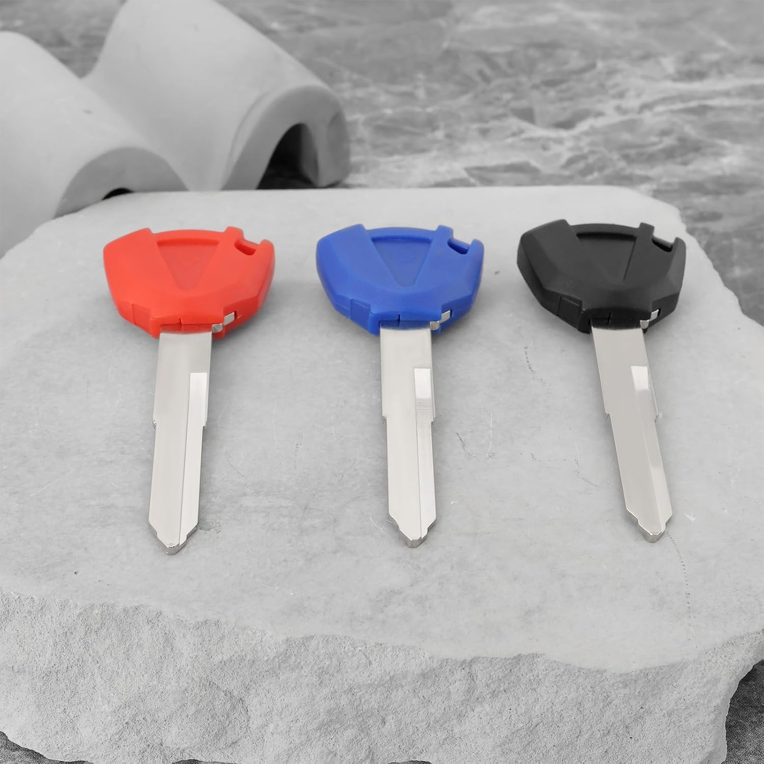 SG Store 3PCS Motorcycle Blank Blade Uncut Key Compatible with Kawa-Saki Z400 Z900 Z750 Z1000 2017-2020 Compatible with Ninja ZX-6R ZX-7R ZX-9R ZX-10R ZX-12R ZX-14R Replacement Key image number 6