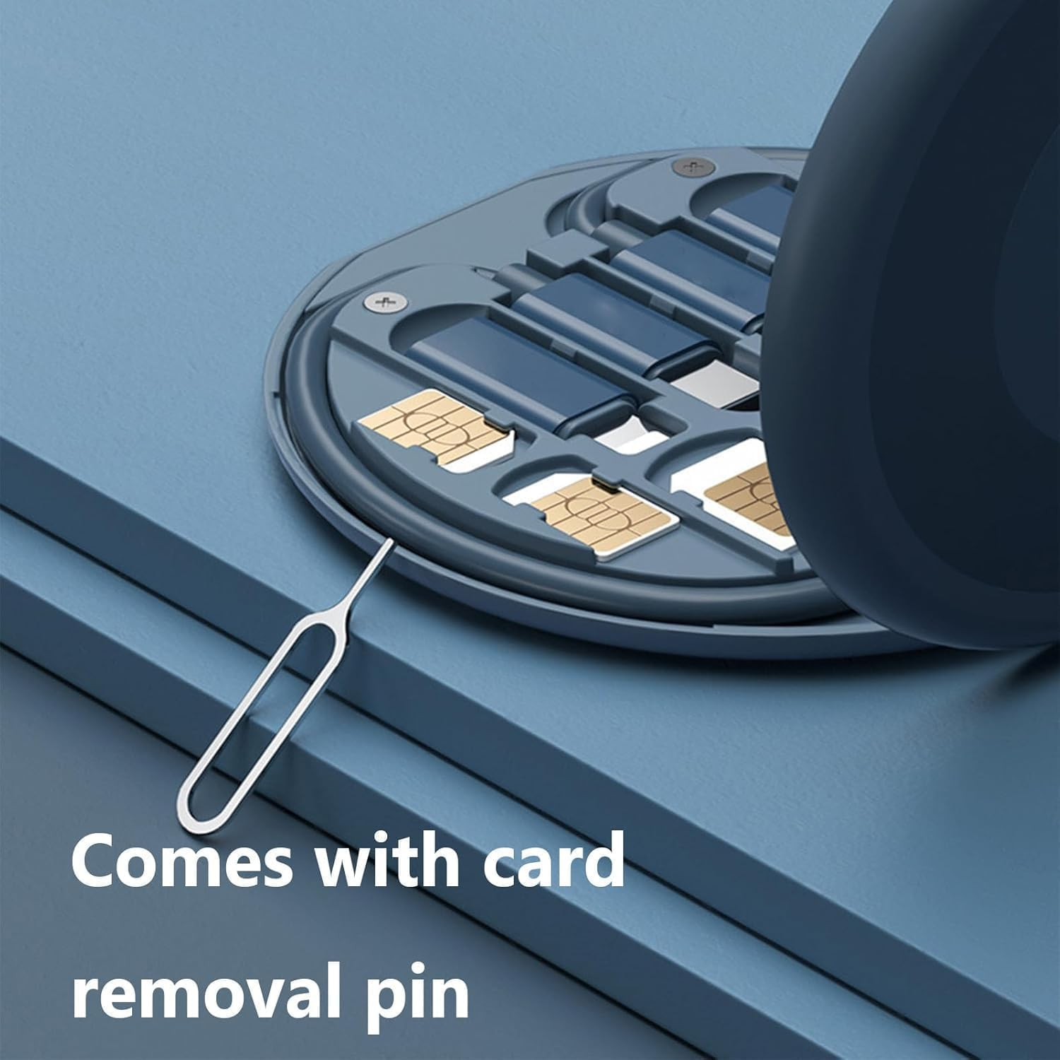 Multi Charging 9 in 1 Cable Case, Lightning to USB C Adapter Conversion Storage Box Kit, USB C to Ios Device Type C Micro Adapter Data Transfer Organizer (Black) - Multicolored image number 6