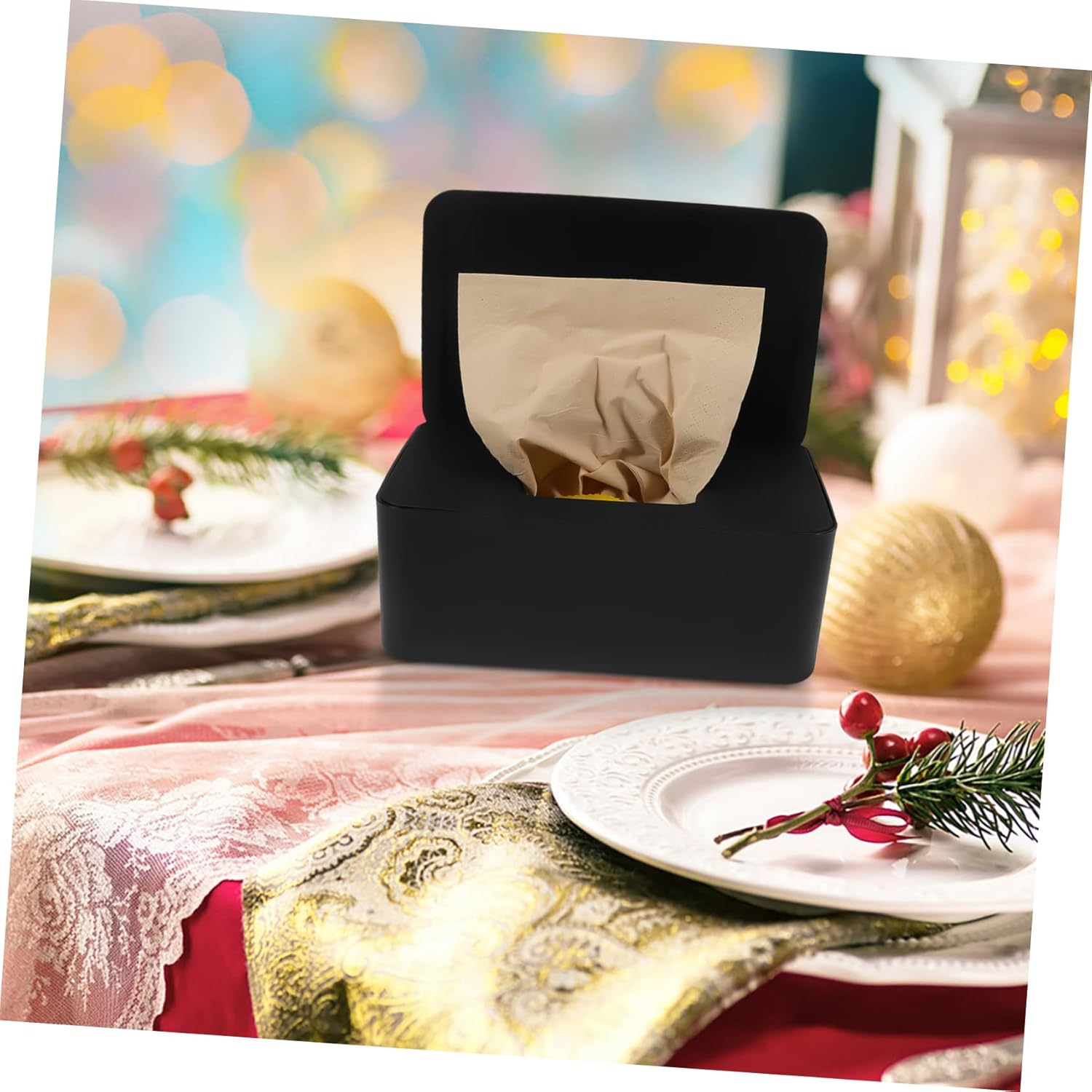 STOBAZA Wet Wipes Storage Box Plastic Refillable Wipes Container Box for Home Office Car Use Multifunctional image number 1