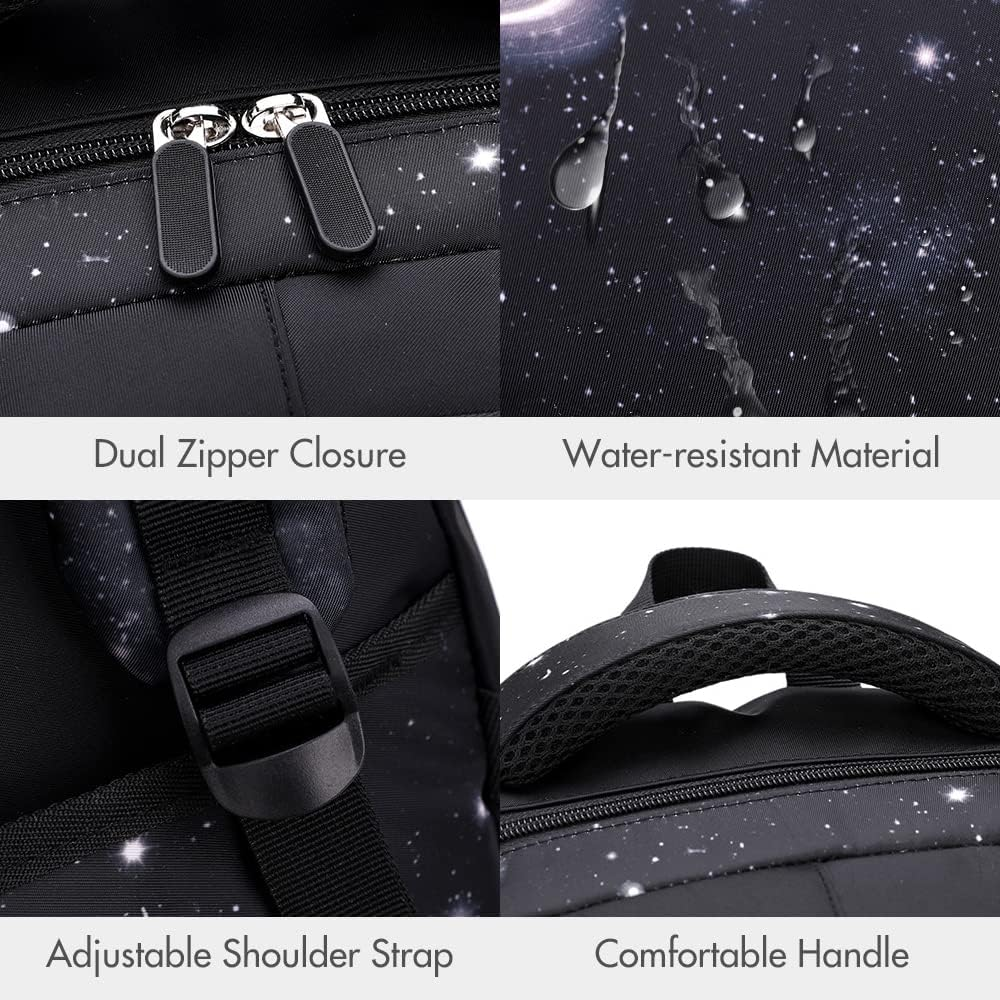 Sazak Kids Rolling Backpack for Boys Girls Luggage Wheeled Backpack Trolley School Bag Bookbag with Lunch Bag Pencil Bag Dark Blue with Stars image number 2