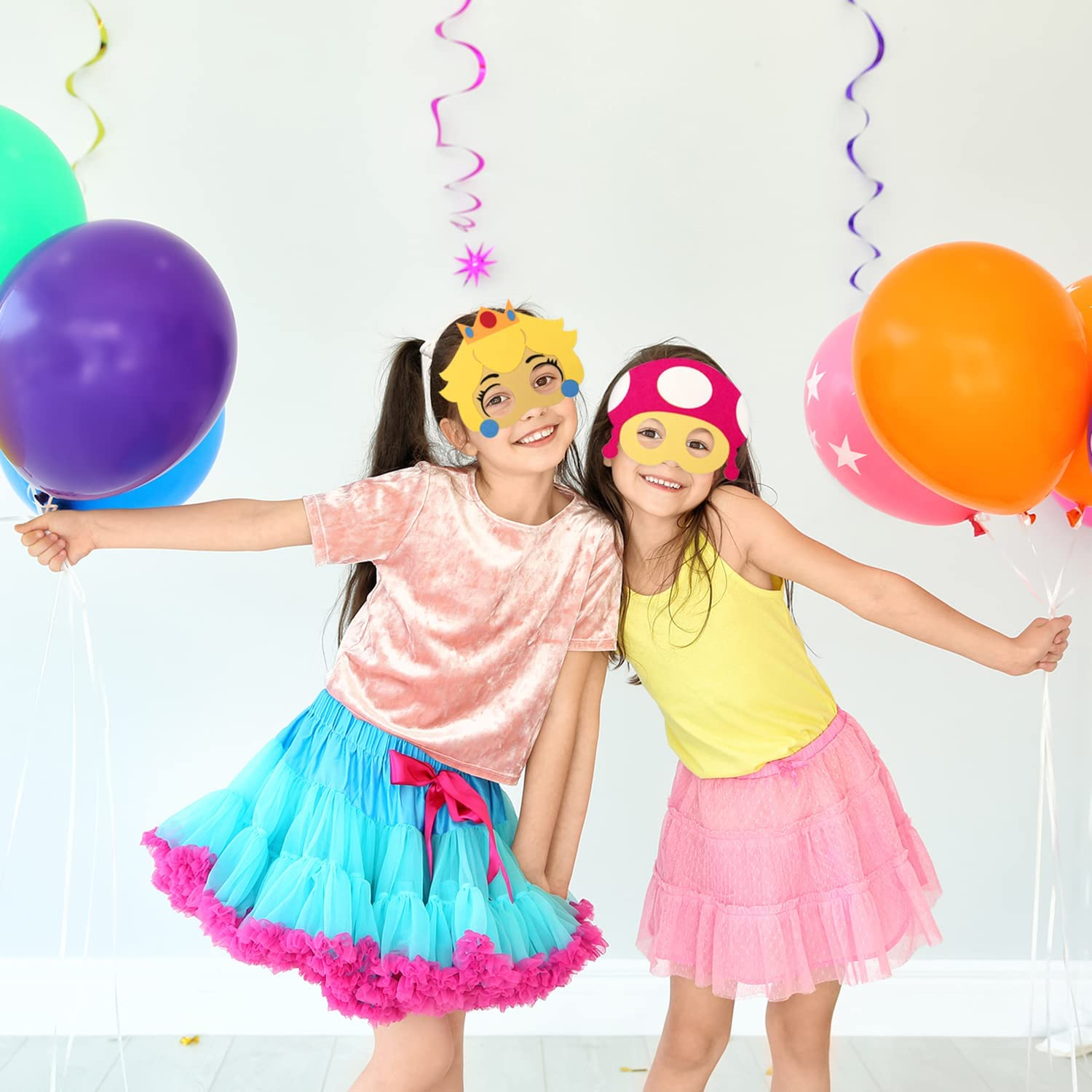 12Pcs Mario Mask, Birthday Cosplay Character Mario Masks, Cosplay Party Masks, Felt Masks, Children'S Party Masks, Character Masquerade, Halloween Dress up Party Supplies for Kids Party image number 2