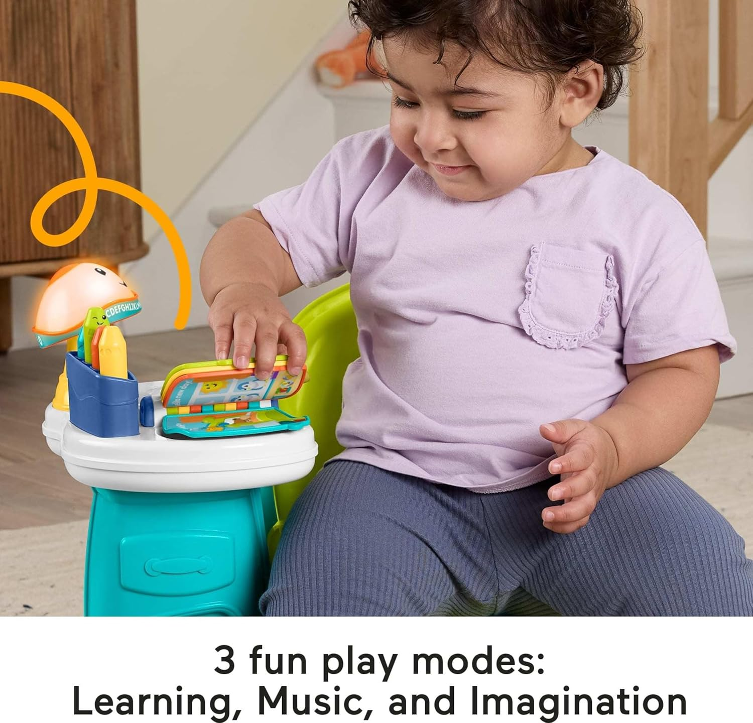 Fisher-Price Toddler Toy Laugh & Learn Song & Story Learning Chair with Music Lights & Activities for Kids Ages 1+ Years (Amazon Exclusive) image number 4