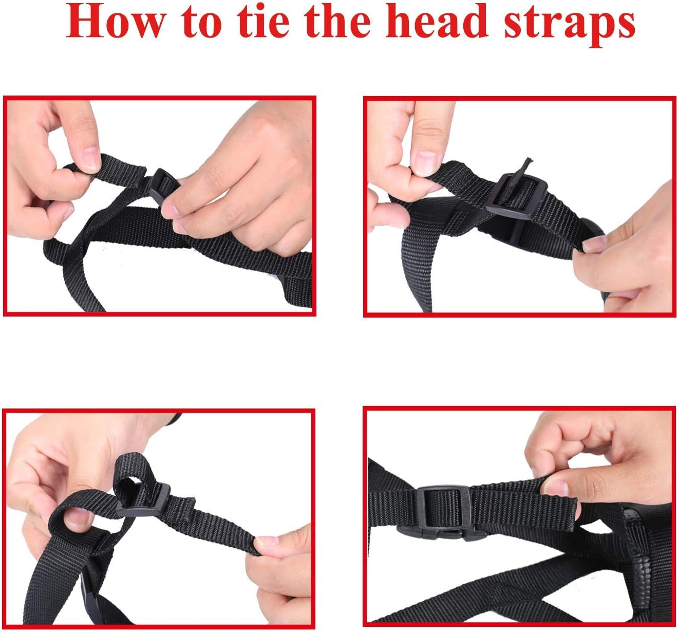 Lepark Head Strap Dog Muzzle Prevent from Taking off by Paws for Small,Medium and Large Dogs(Xl/Blue) image number 1