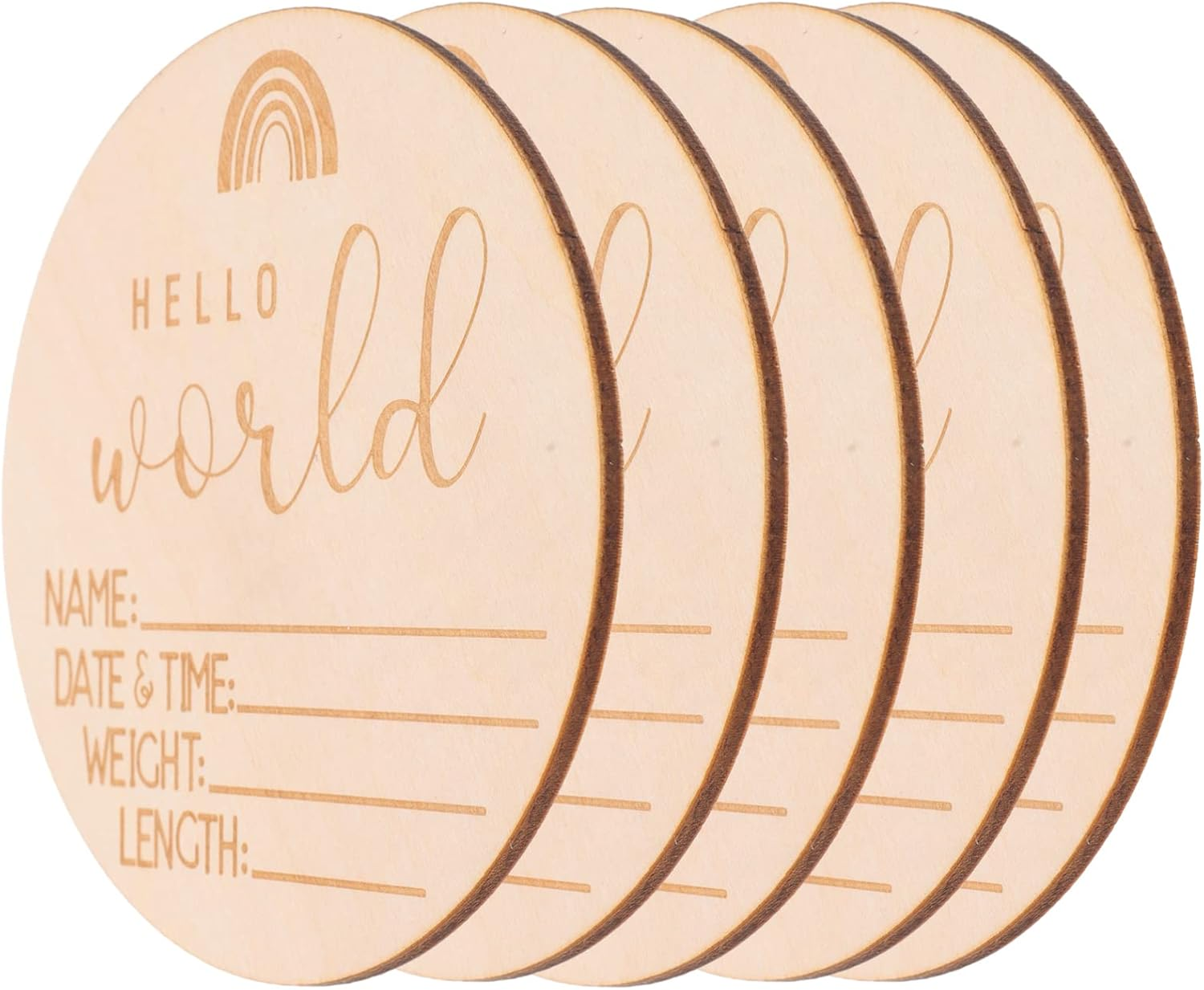 5Pcs Chips Commemorative Card Newborn Sign Birth Announcement Sign for Nursery Keepsake image number 3