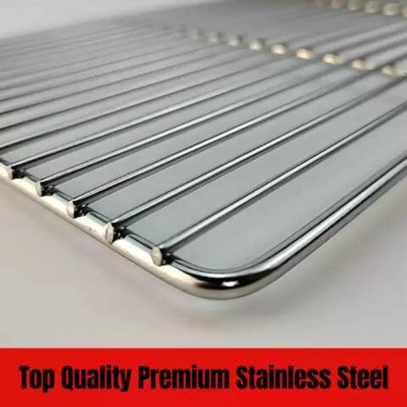 Willbbq Twin Pack Stainless Steel Grill Grate Heavy Duty Rectangular Cooking Rack for Bbq,Oven,And Smoker Rust Resistant Cooling and Baking Rack for Outdoor Grilling & Kitchen Use (60Cm X 21.5Cm) image number 5