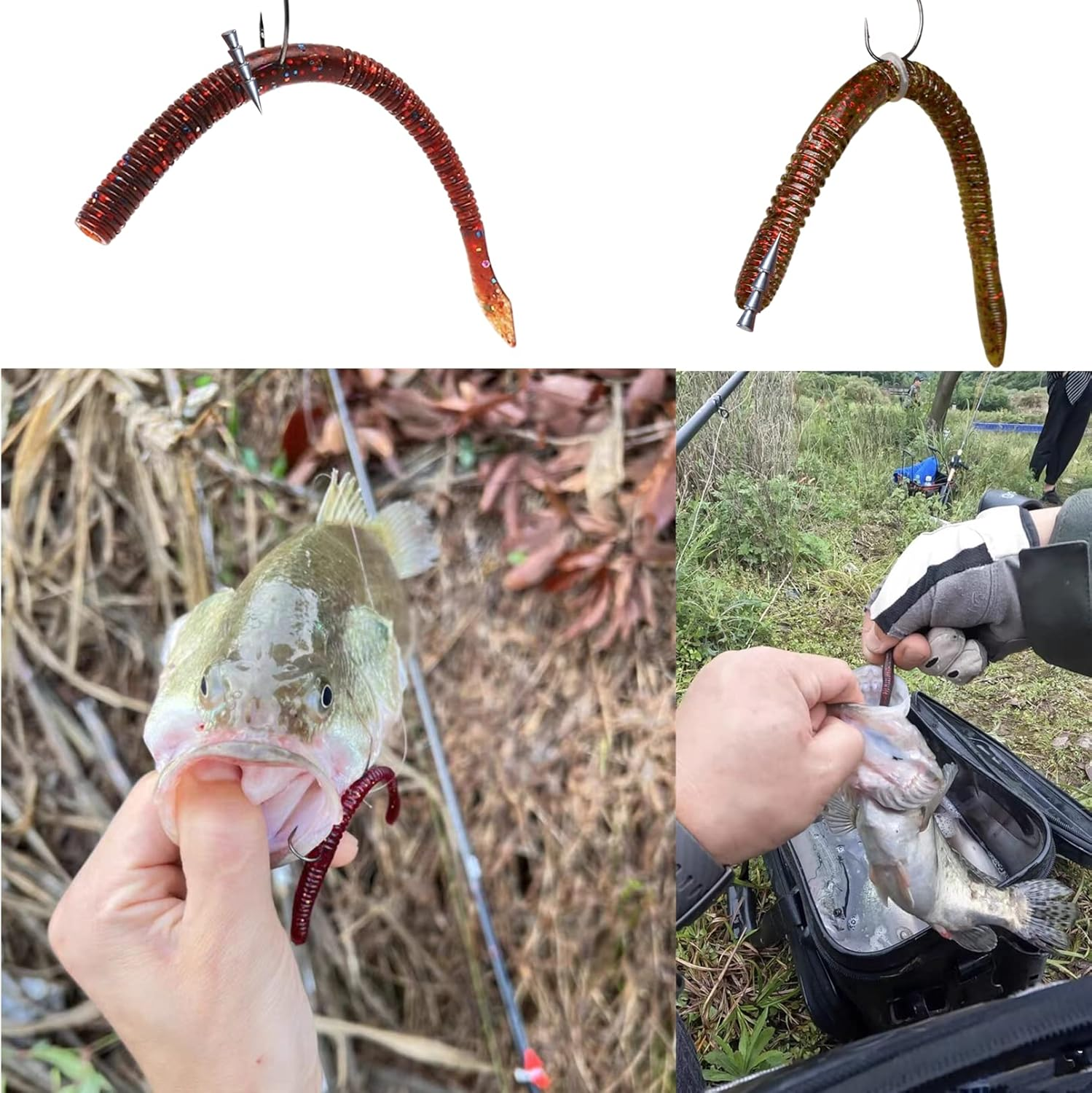 DAMIDEL 100Pcs/Box Nail Weights Sinkers(1/6Oz,1/9Oz,1/8Oz,1/14Oz,1/25Oz,1/50Oz) 6 Sizes Mixed，Insert Sinkers Lead Fishing Weights for Tackle Worm Soft Plastic Lures image number 4