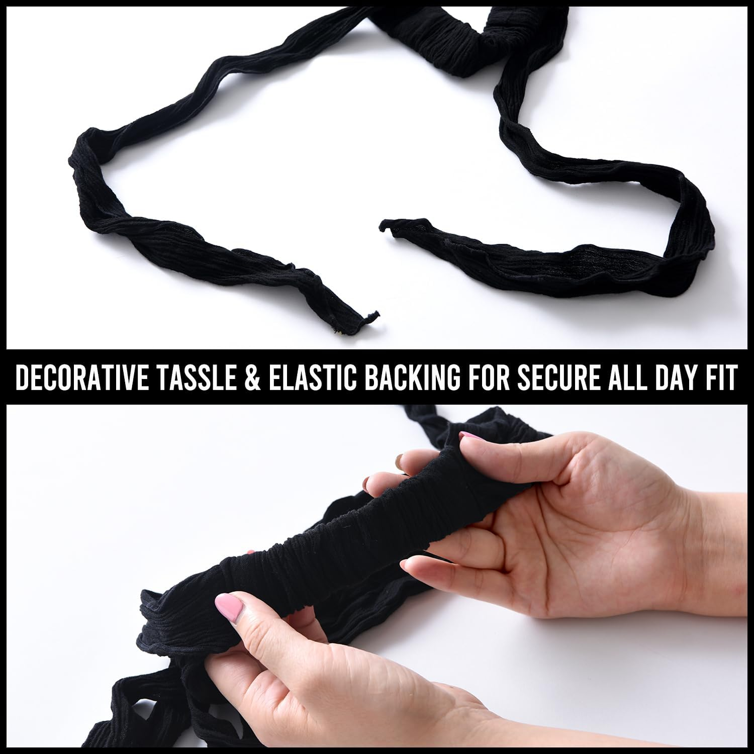 CHARM Womens Headband Boho Headwrap - Turban Head Wrap Festival Retro Hair Accessory Pirate Hairband Dark Red image number 3