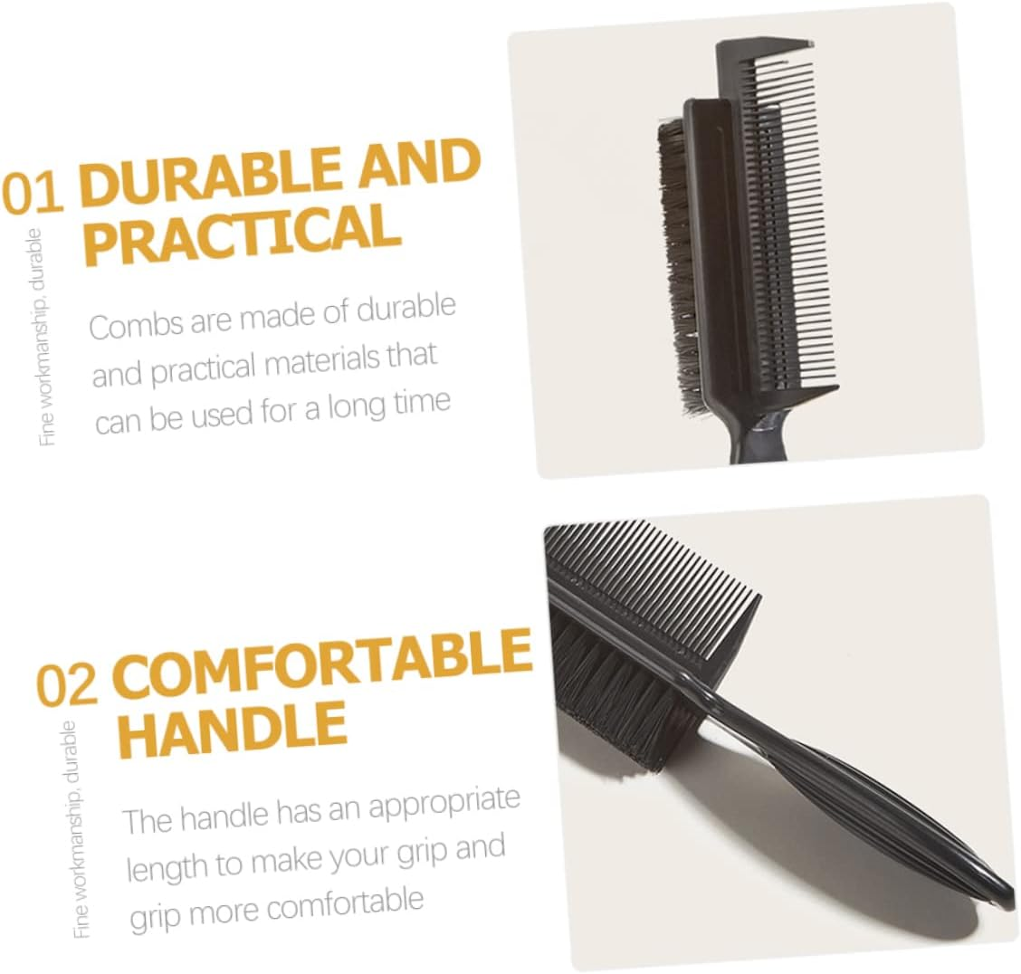 Healvian 10Pcs Hairbrushes Brush for Slicking Hair Back Teasing Brush Parting Comb Cleaning Tool for Home Salon image number 2