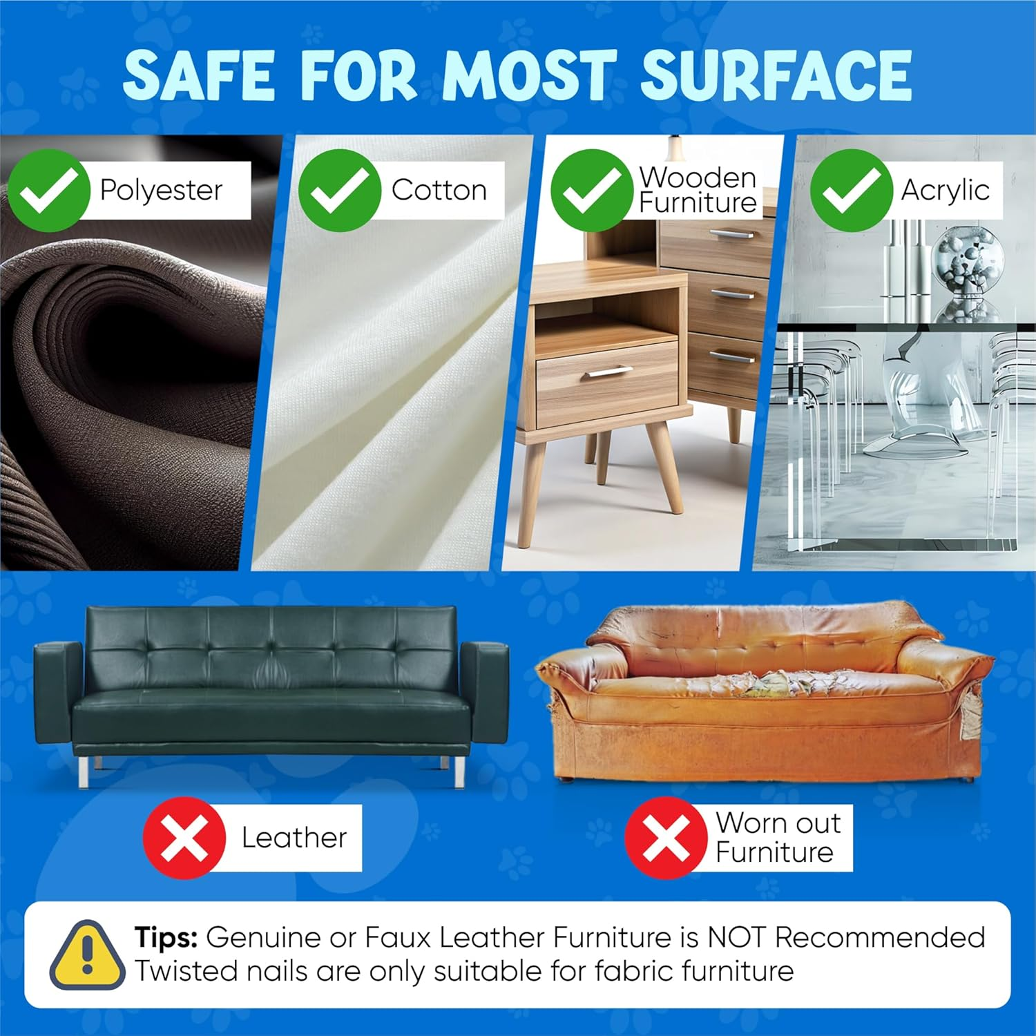 Cat Scratch Furniture Protector - 10 Pack, 44 Cm X 33 Cm, Transparent, Includes 60 Pins, Couch Corner Sofa Protector for Cats, anti Scratch Cat Furniture Guard