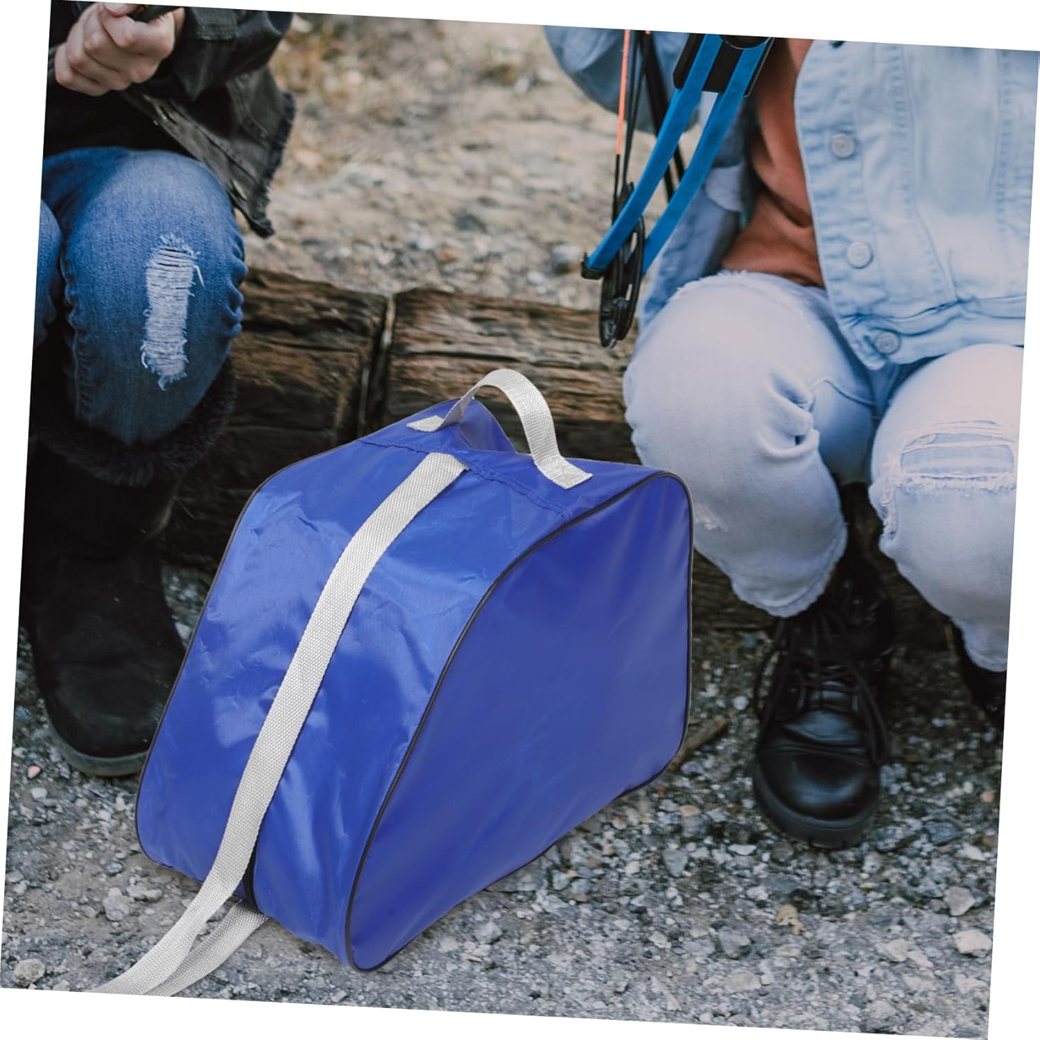 TOBBOMEY Skate Bag Shoulder Strap Roller Skate Organizer for Boys and Girls Oxford Fabric Simple Stylish image number 5