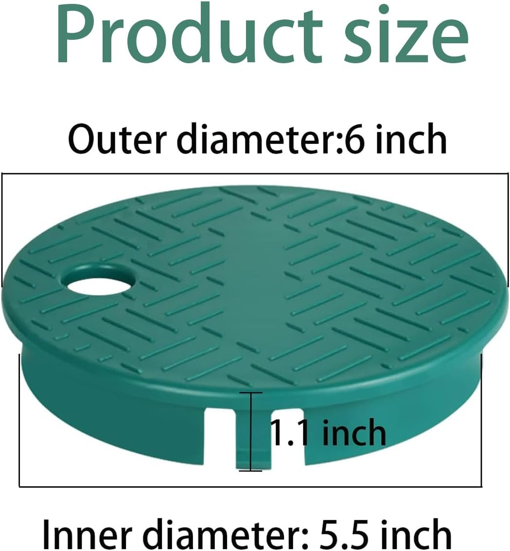 2PCS Irrigation Valve Box Cover Lid, Sprinkler Valve Cover for round Valve Overlapping Covers,Sprinkler Irrigation System for Garden Outdoor Lawn Yard Sprinkler,Round Valve Box and Cover image number 2