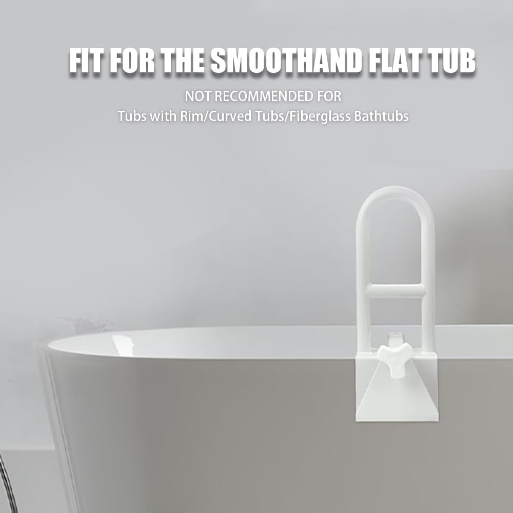 Bathtub Safety Rail,Safety Assistance Bathtub Handle,Shower Grab Bar,Adjustable Armrest,With Adjustable Clamp, Fits Tub Thickness 8 to 17.5 CM image number 2